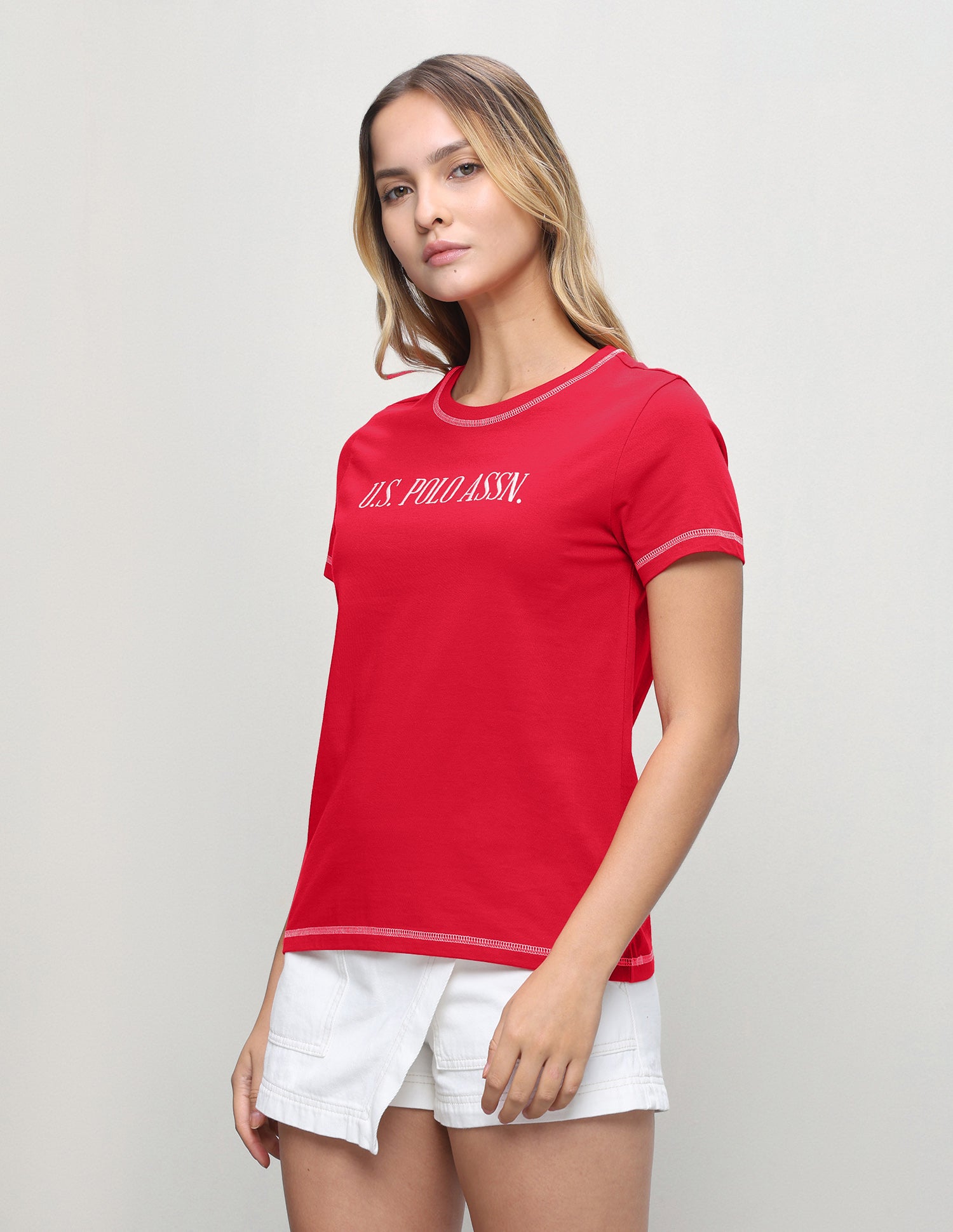 Brand Embroidered Regular Fit T-Shirt Red - U.S. Polo Assn. India | Large