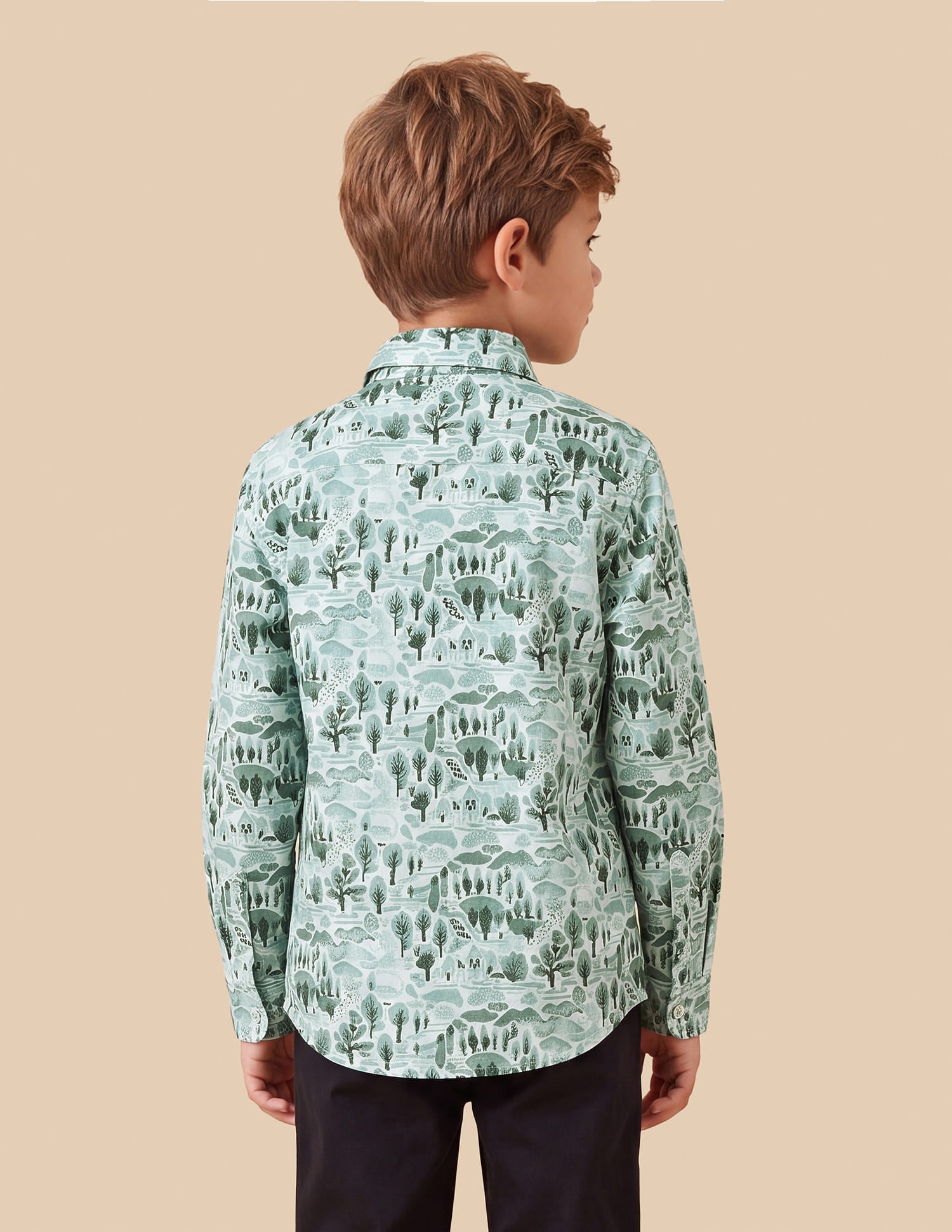 All-Over Printed Twill Shirt Green - U.S. Polo Assn. India | Large