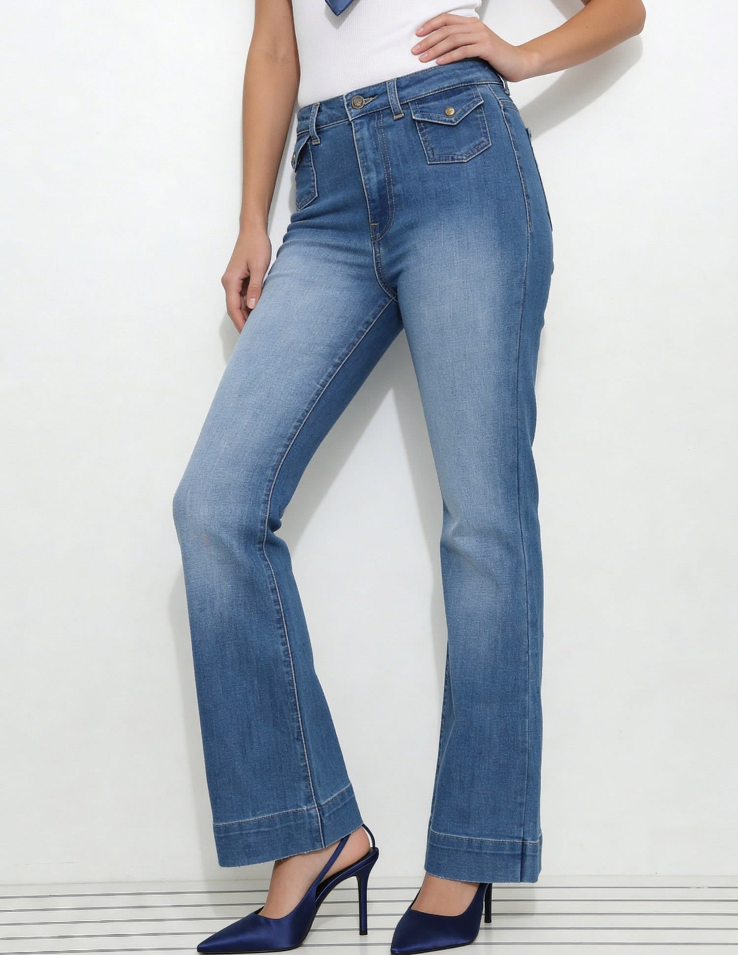 High Rise Bootcut Jeans Blue - U.S. Polo Assn. India | Large