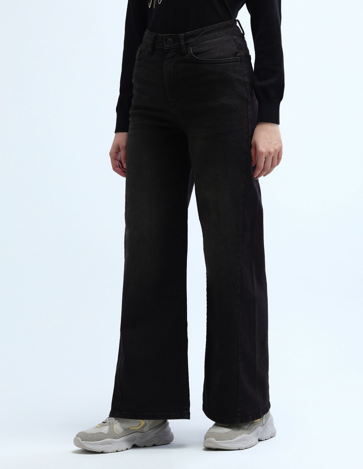 High Rise Stretchable Baggy Jeans Dark Grey - U.S. POLO ASSN. | Large