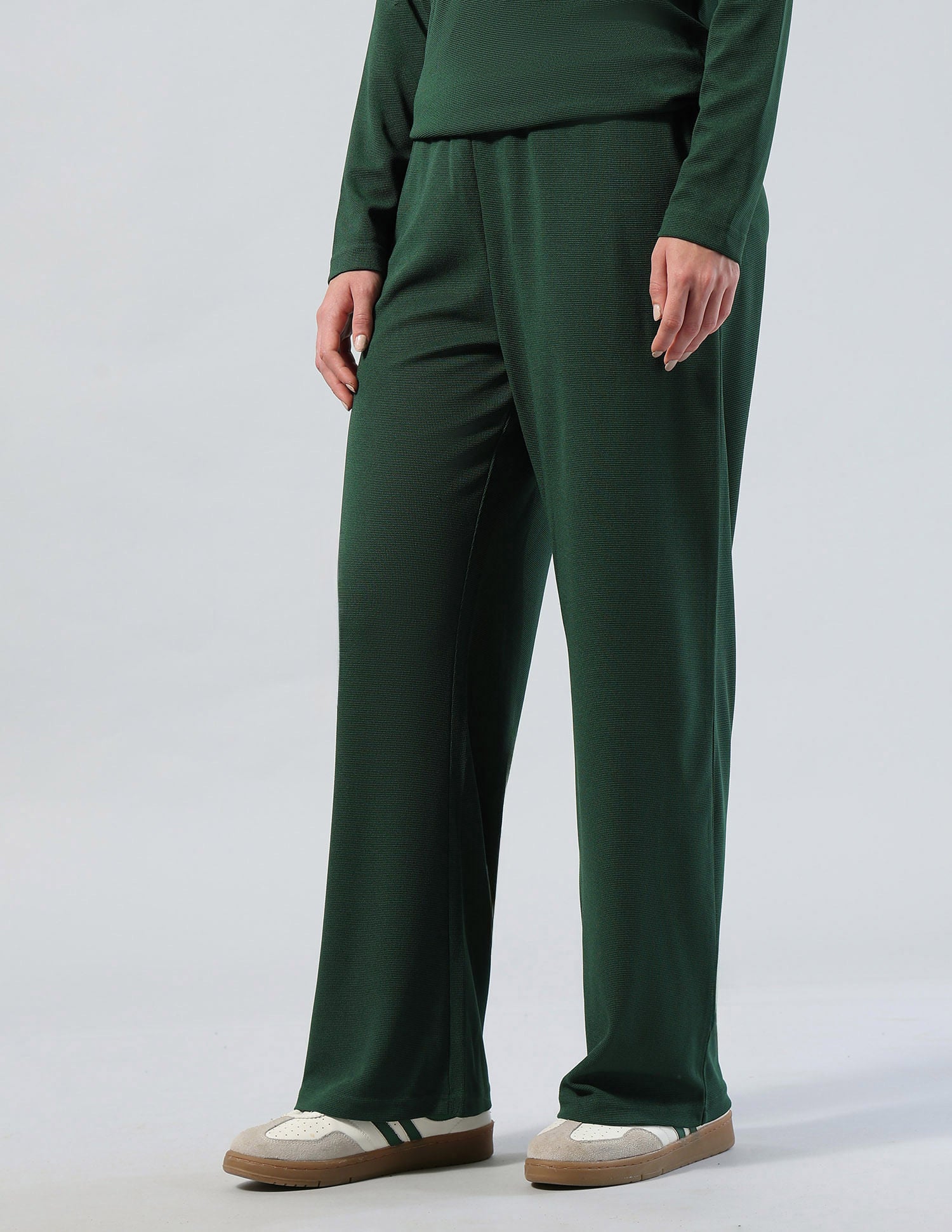 Textured Straight Fit Lounge Trousers Green - U.S. POLO ASSN. | Large