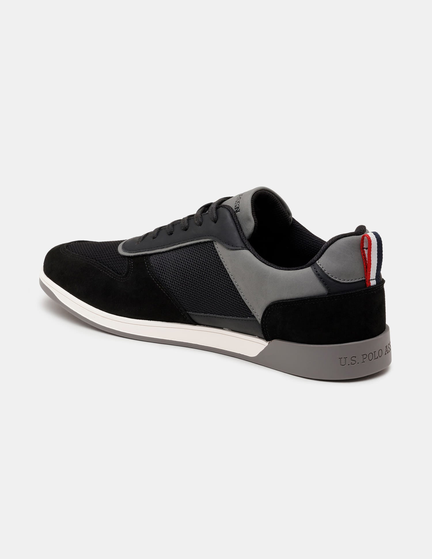 Men Ignacio Colourblocked Smart Sneakers Black - U.S. Polo Assn. India | Large