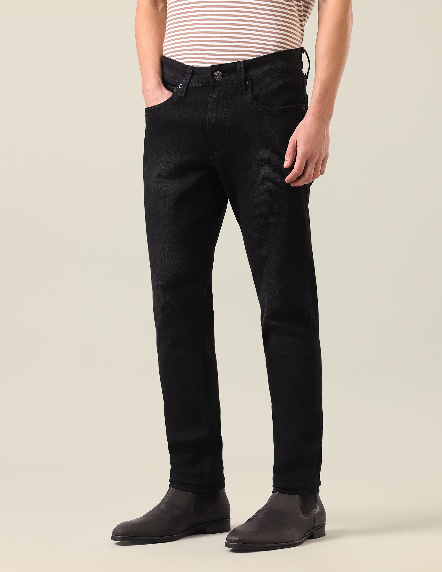 Brandon Slim-Tapered Fit Black Jeans Black - U.S. Polo Assn. India | Large