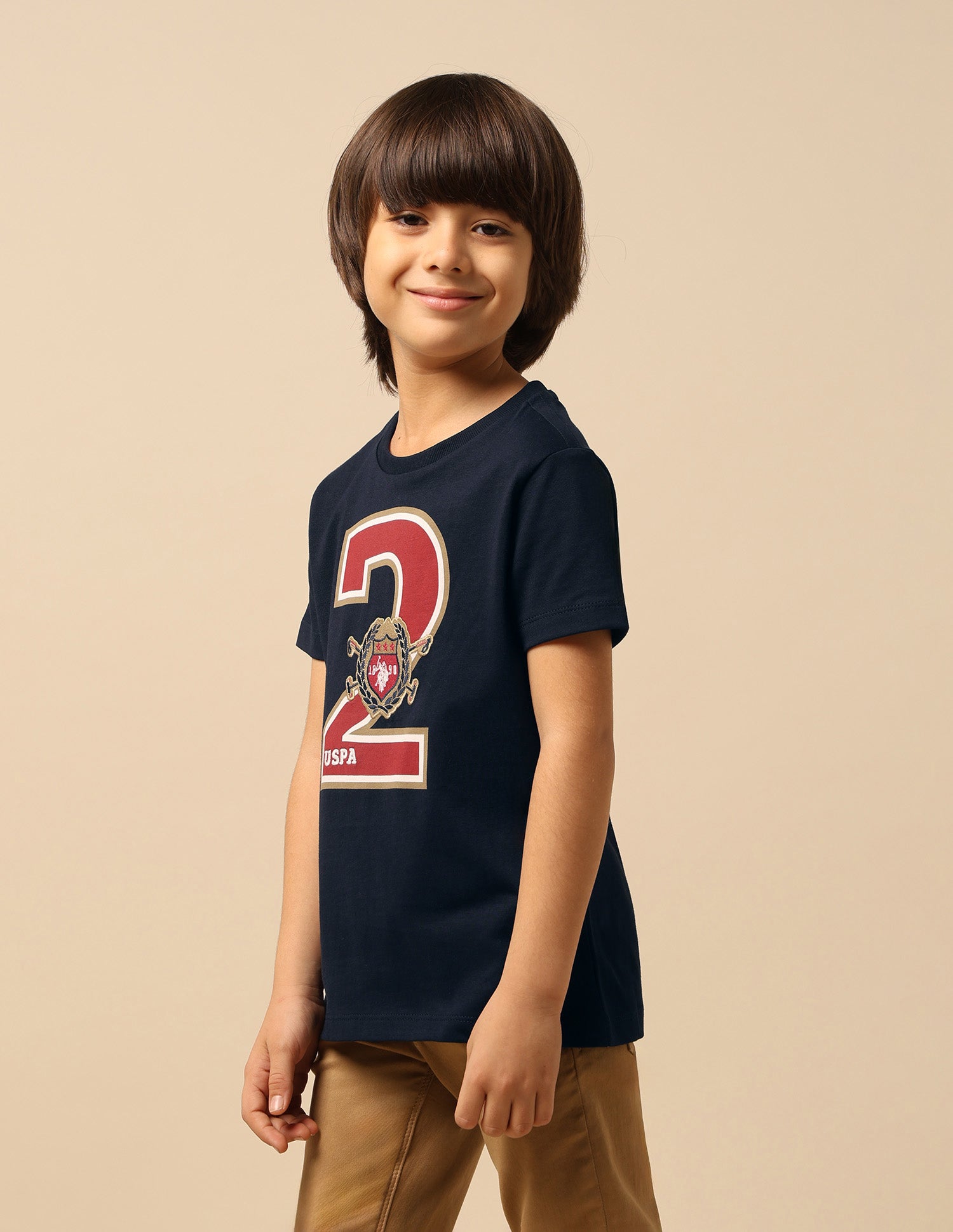 Boys Numeric Brand Embroidered T-Shirt Navy - U.S. POLO ASSN. | Large