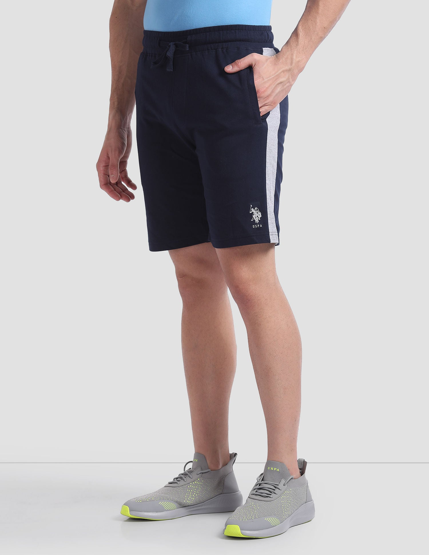 Panelled Cotton OES01 Lounge Shorts - Pack Of 1 Navy - U.S. POLO ASSN. | Large