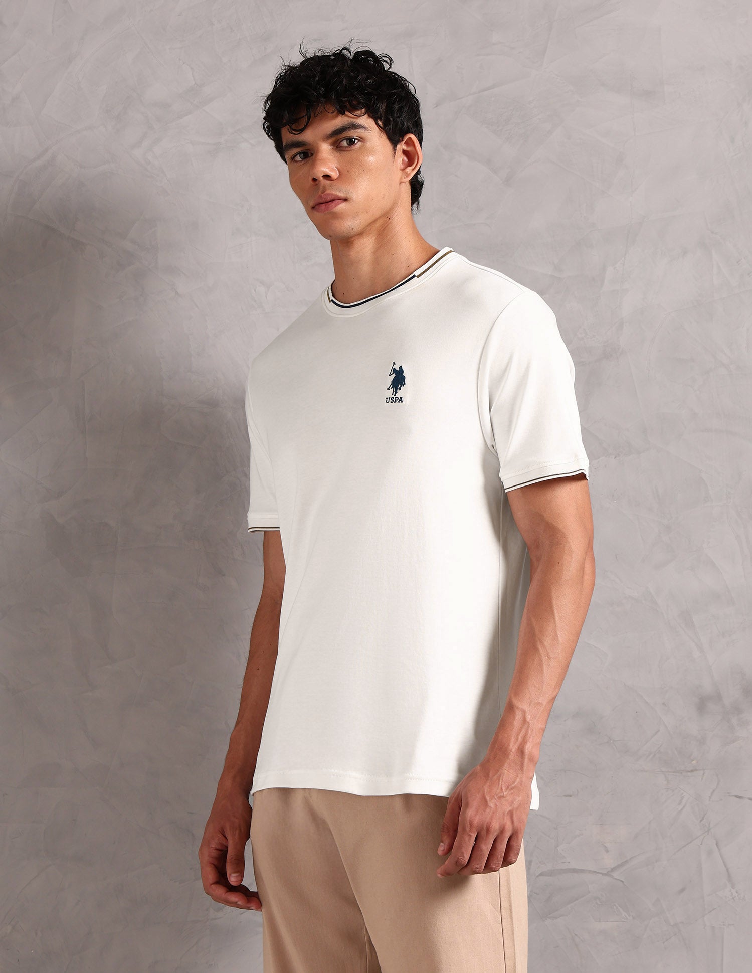 Crew Neck Comfort Fit OEE08 Lounge T-Shirt - Pack Of 1 White - U.S. POLO ASSN. | Large