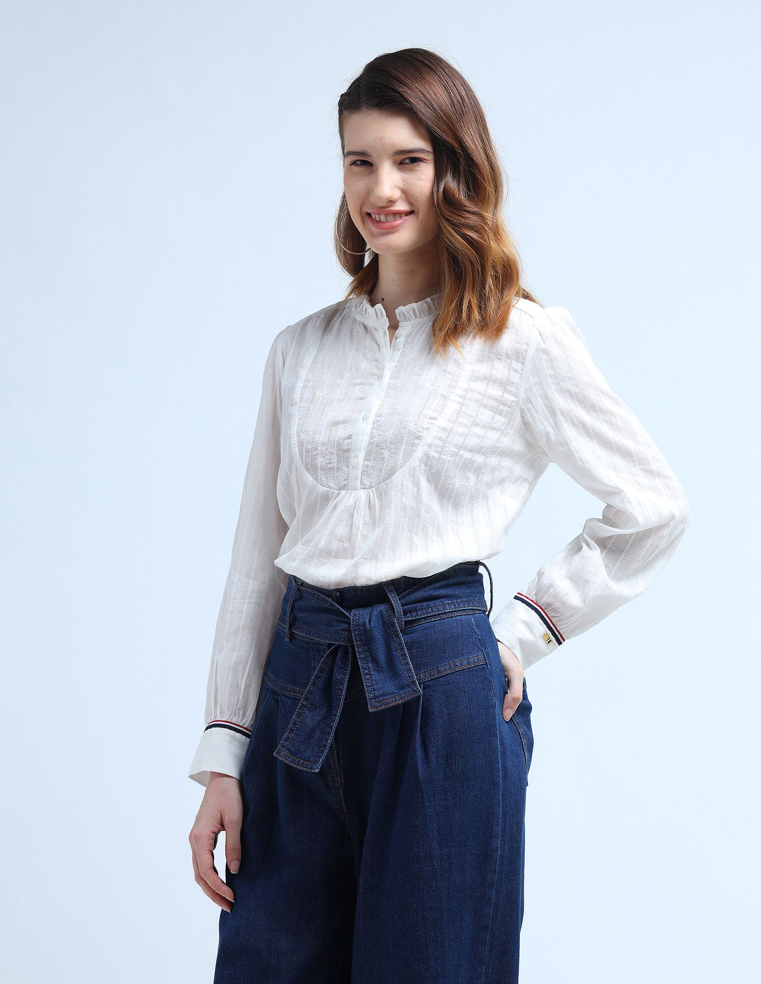 Tape Detail Dobby Top White - U.S. POLO ASSN. | Large