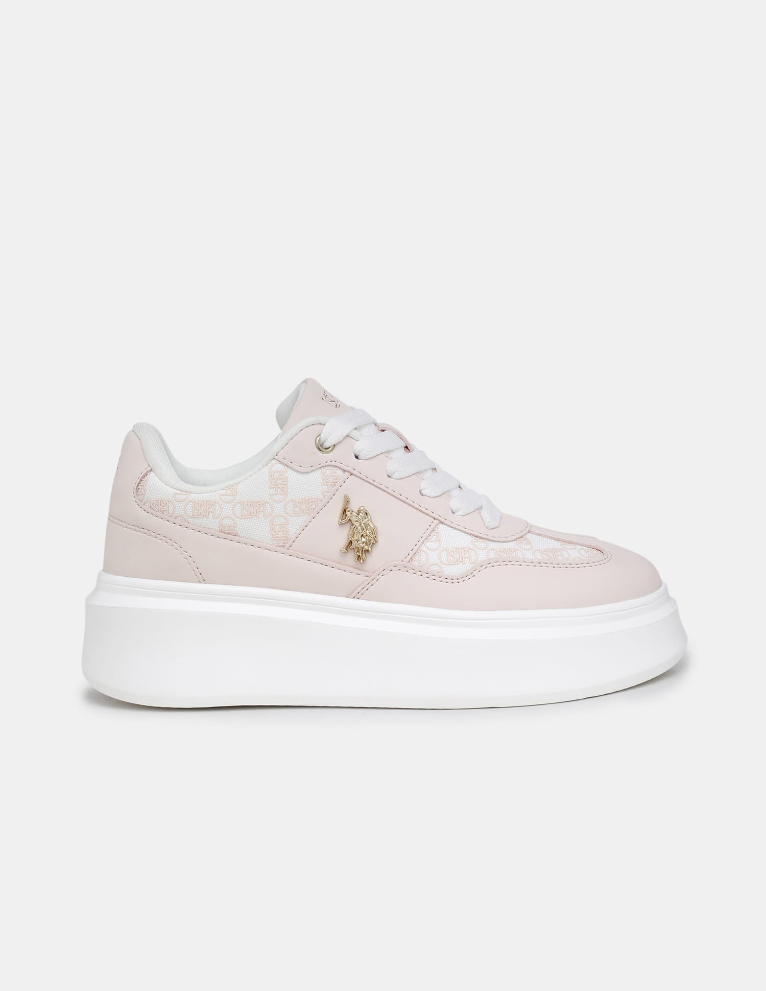 Women Brand Printed Marlene 2.0 Sneakers Light Pink - U.S. Polo Assn. India | Large