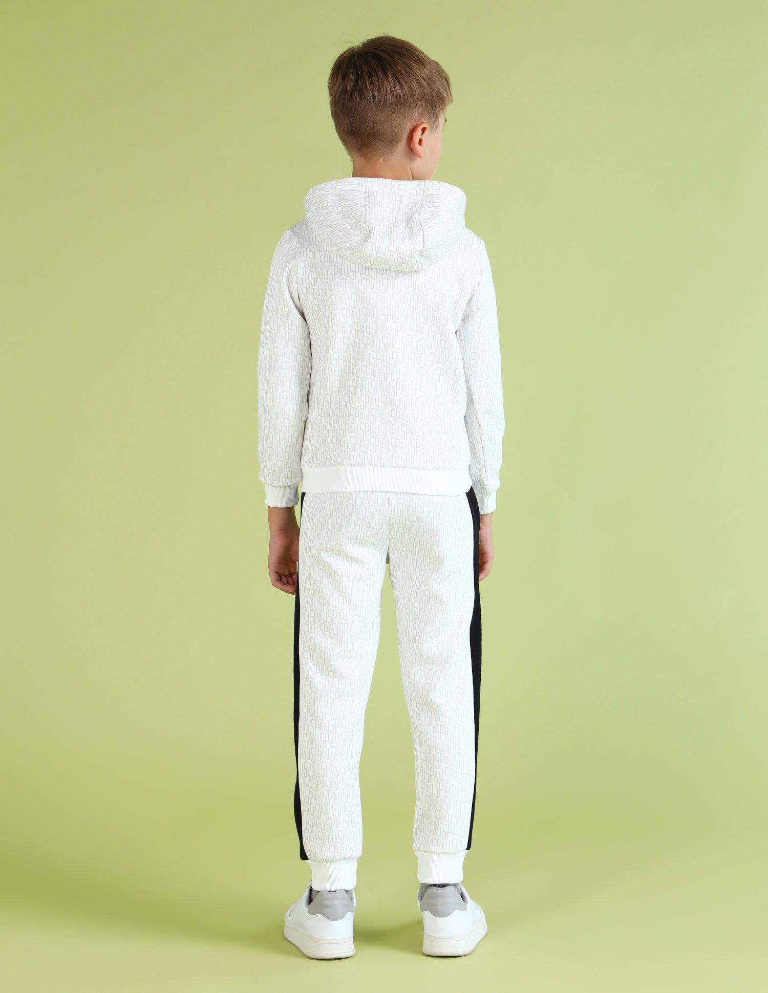 Boys Brand Printed Hooded Sweatshirt White - U.S. POLO ASSN. | Large