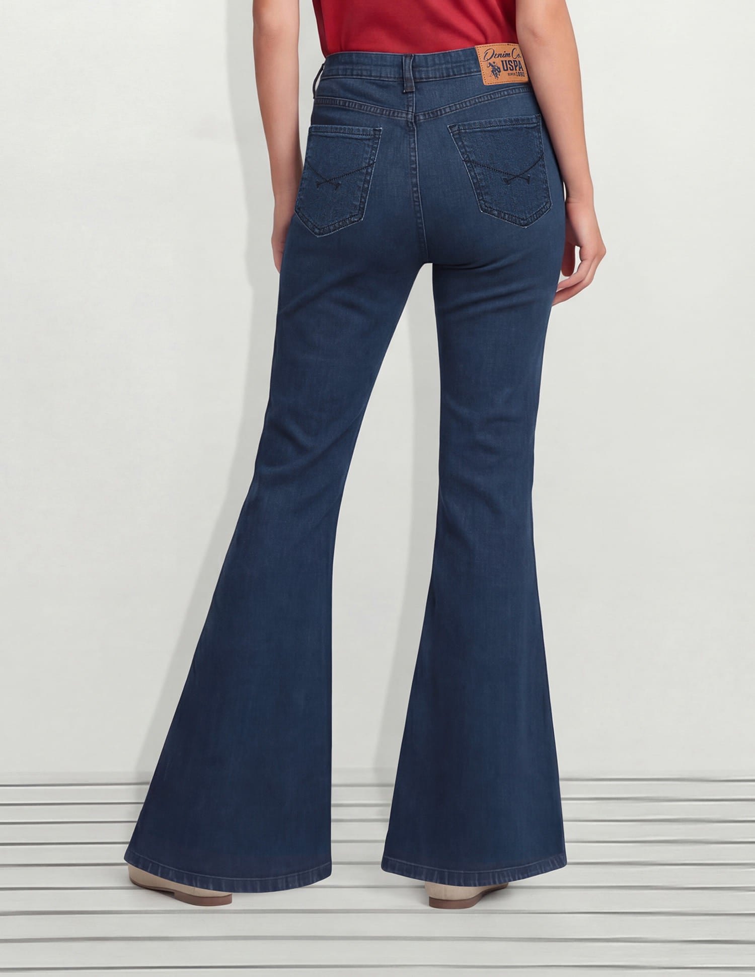 High Rise Extreme Flared Fit Jeans Blue - U.S. Polo Assn. India | Large