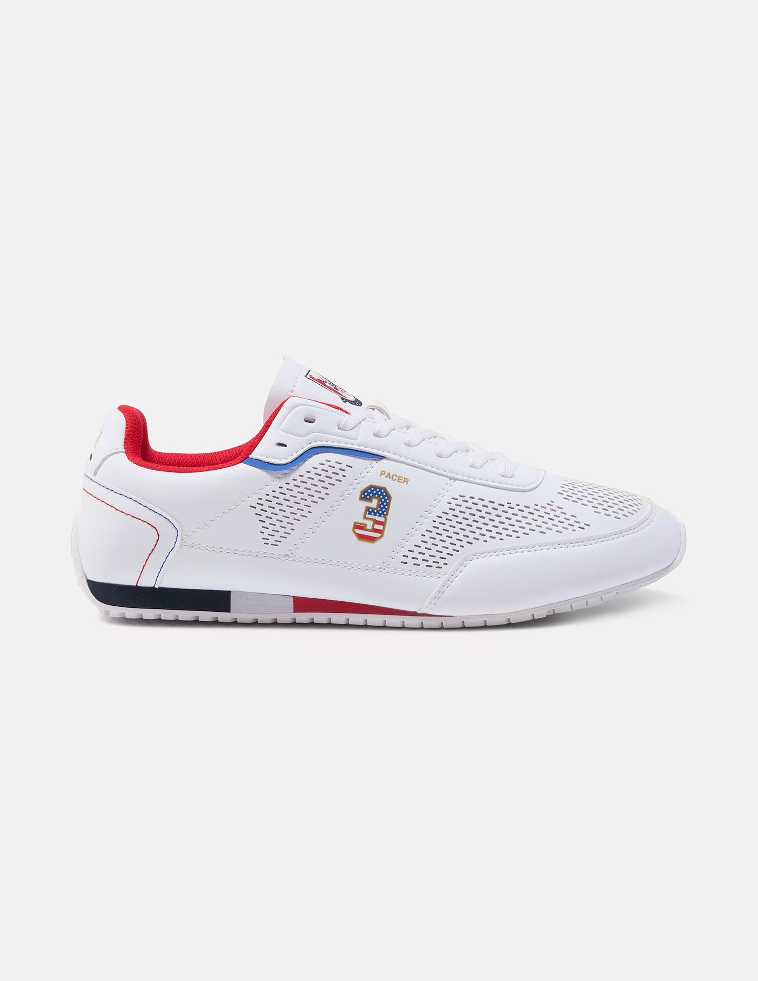 Round Toe Pacer Sneakers White - U.S. Polo Assn. India | Large