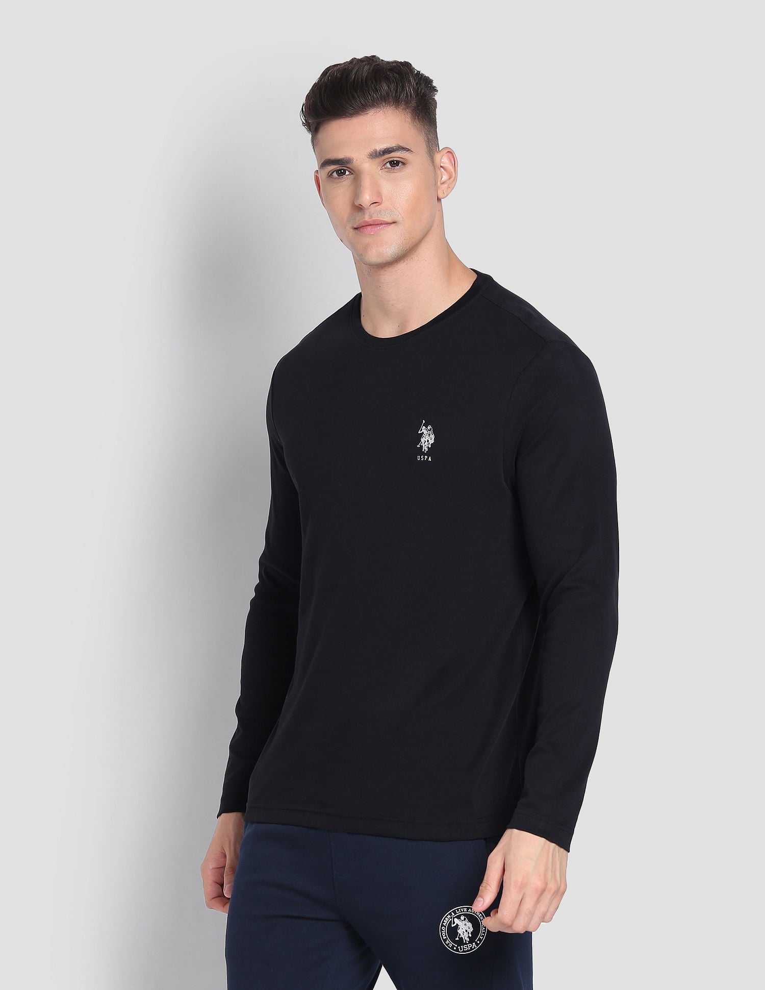 Long Sleeve LE006 Lounge T-Shirt - Pack Of 1 Black - U.S. POLO ASSN. | Large