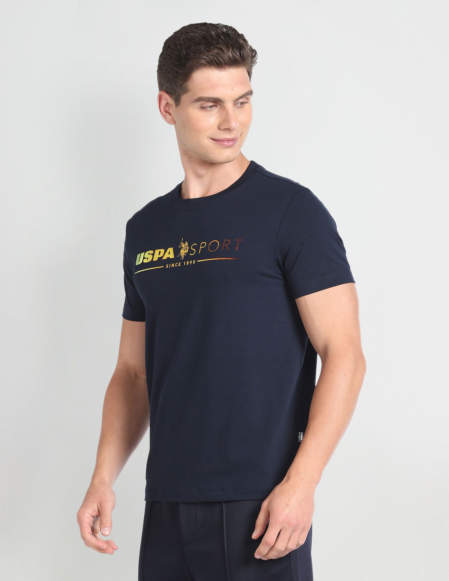 Slim Fit Brand Print T-Shirt Navy - U.S. Polo Assn. India | Large