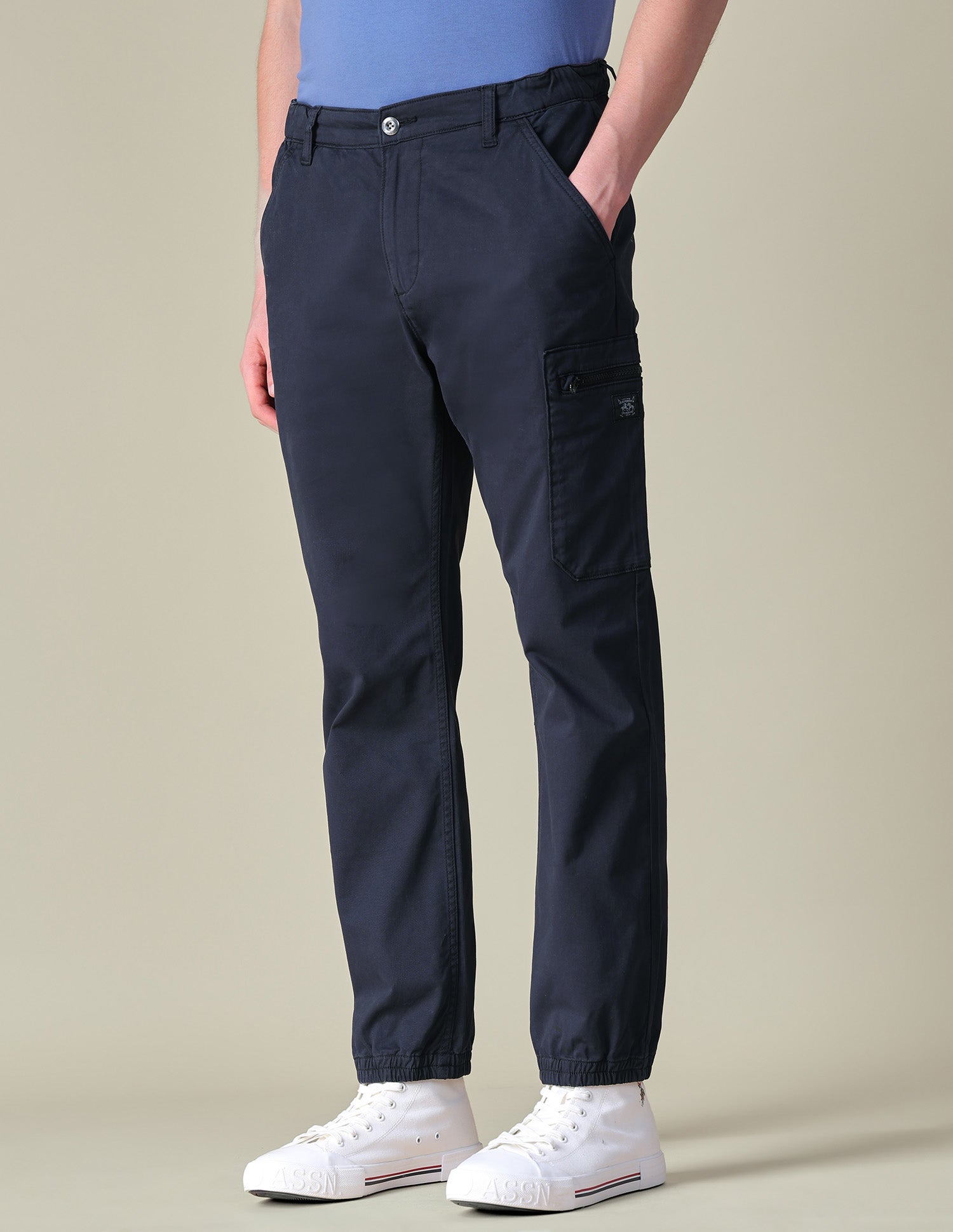 Mid Rise Regular Fit Cargos Navy - U.S. POLO ASSN. | Large