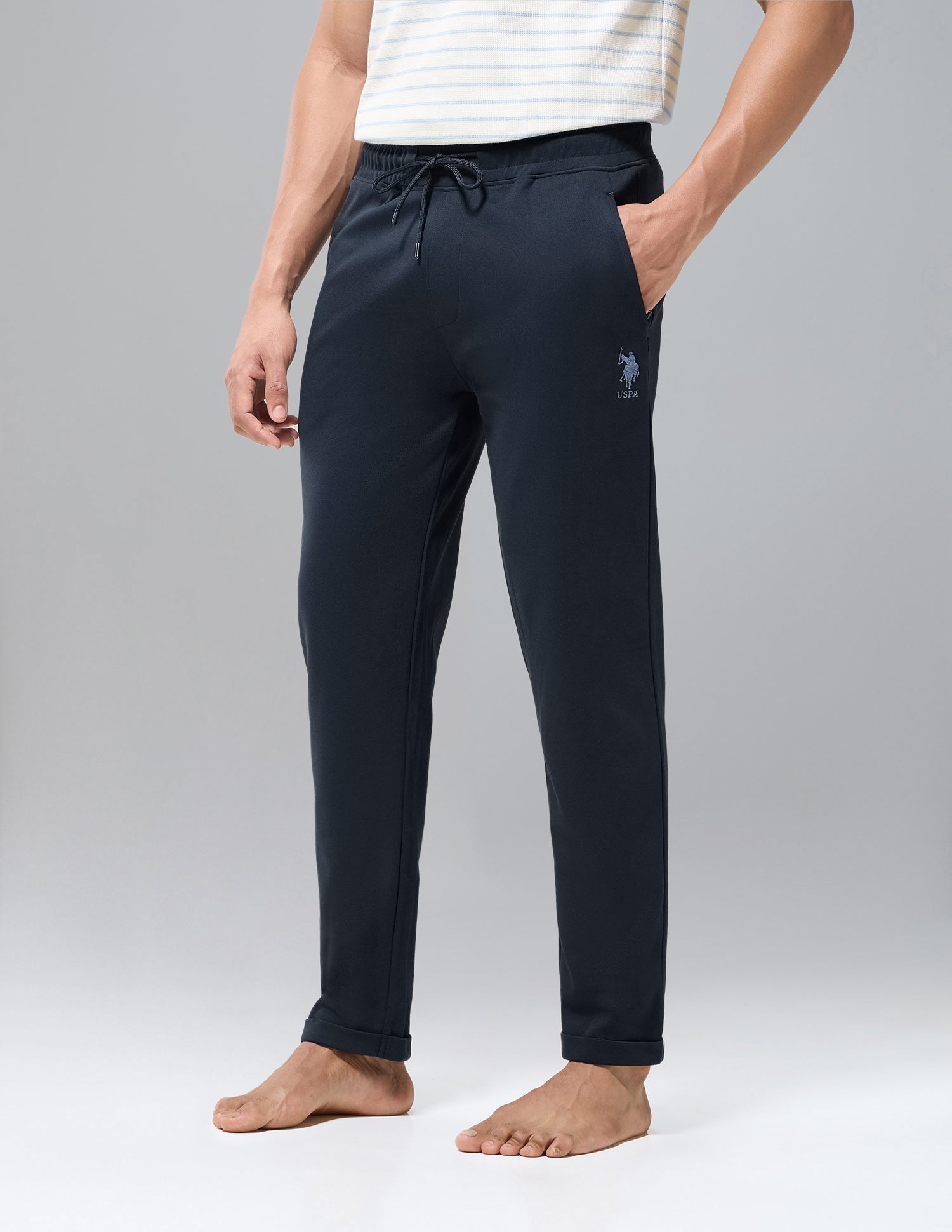 Terry Cotton Heavyweight OR012 Track Pants Navy - U.S. Polo Assn. India | Large