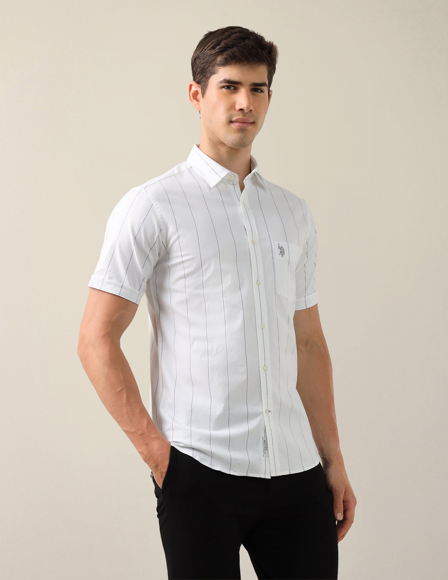 Oxford Tailored Fit Shirt Purple - U.S. Polo Assn. India | Large