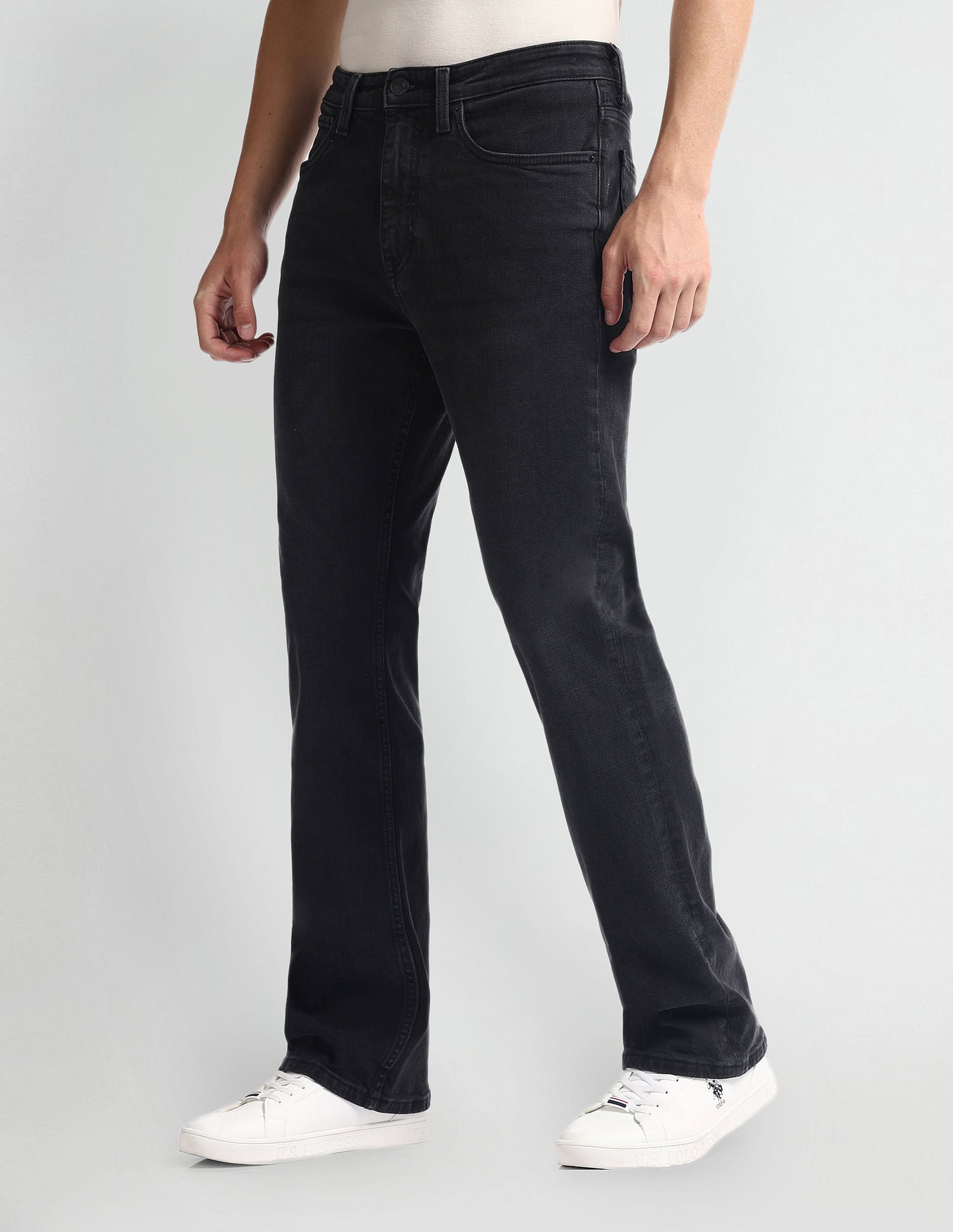 Connor Bootcut Fit Black Jeans Black - U.S. Polo Assn. India | Large