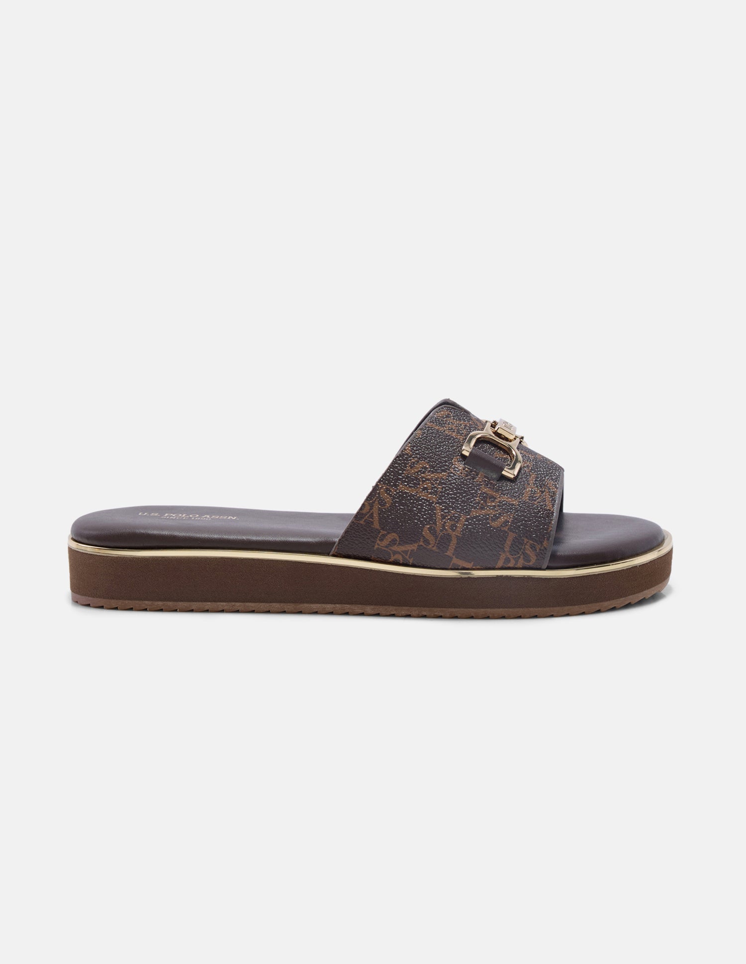 Monogram Viha Sandals Dark Brown - U.S. Polo Assn. India | Large