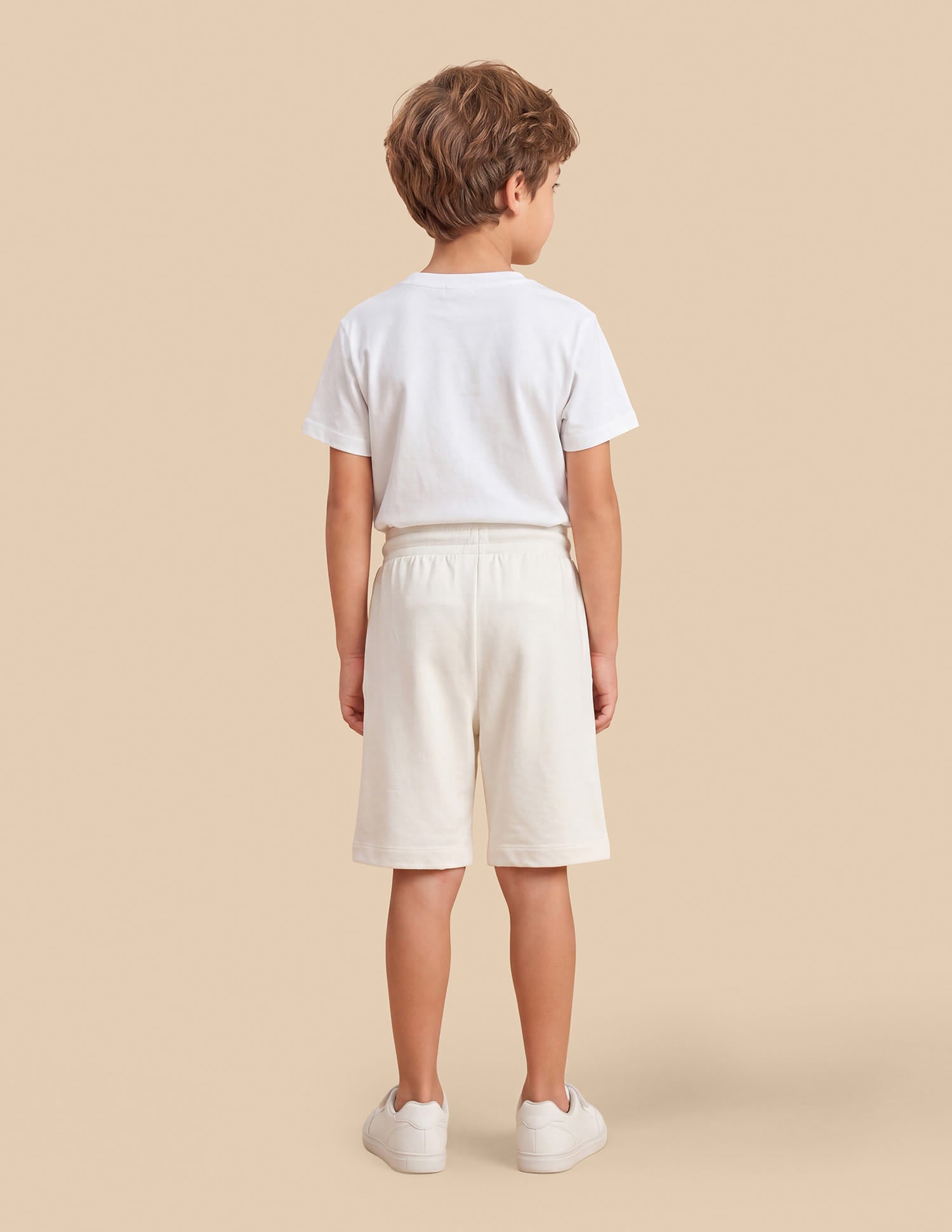 Embroidered Regular Terry Shorts Off White - U.S. Polo Assn. India | Large