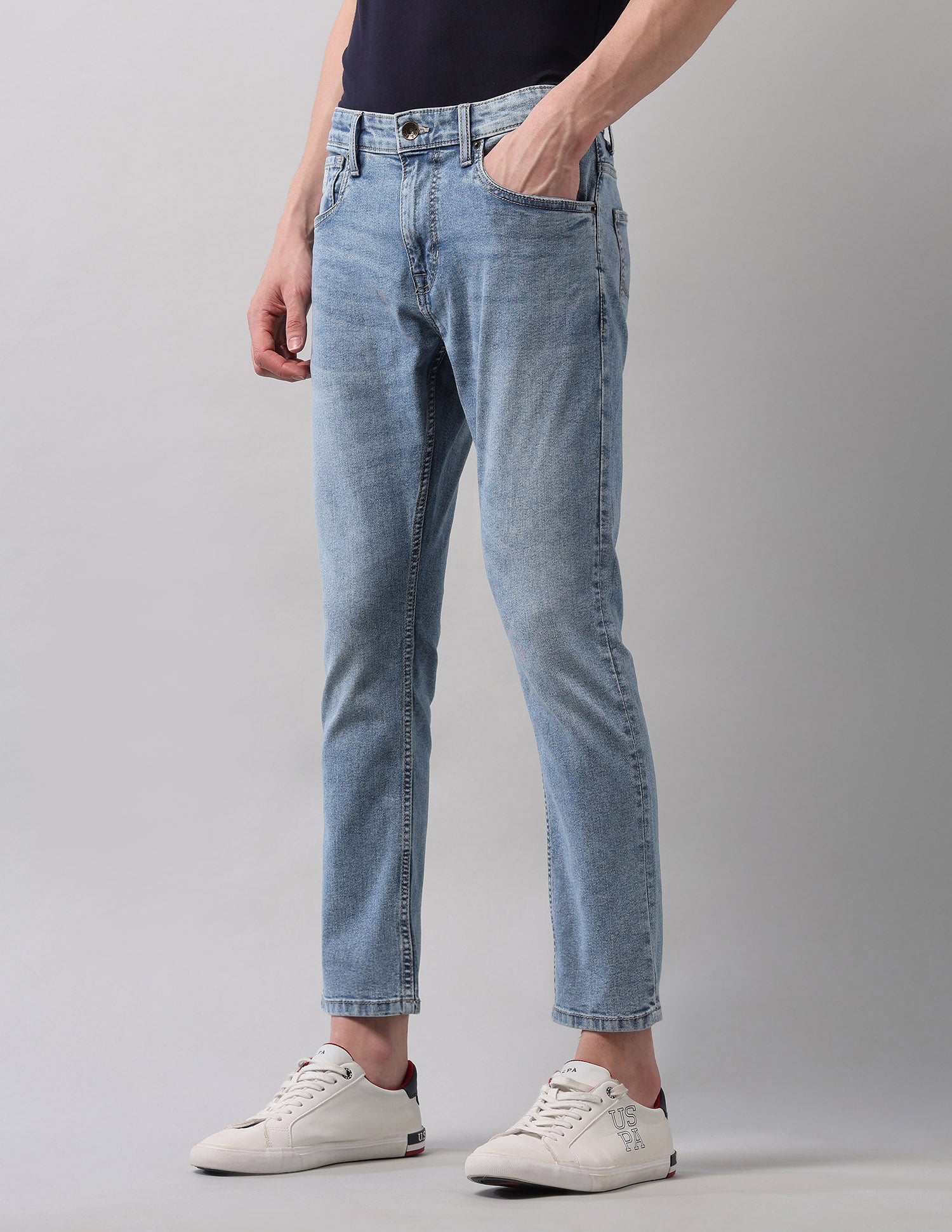 Henry Tapered Fit Blue Jeans Blue - U.S. POLO ASSN. | Large