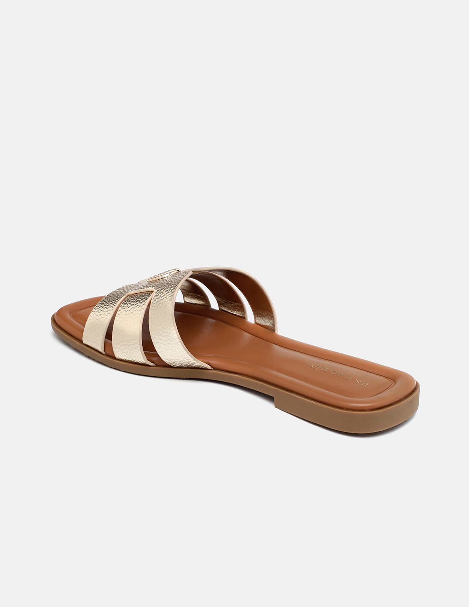 Textured Lucien Sandals Gold - U.S. Polo Assn. India | Large