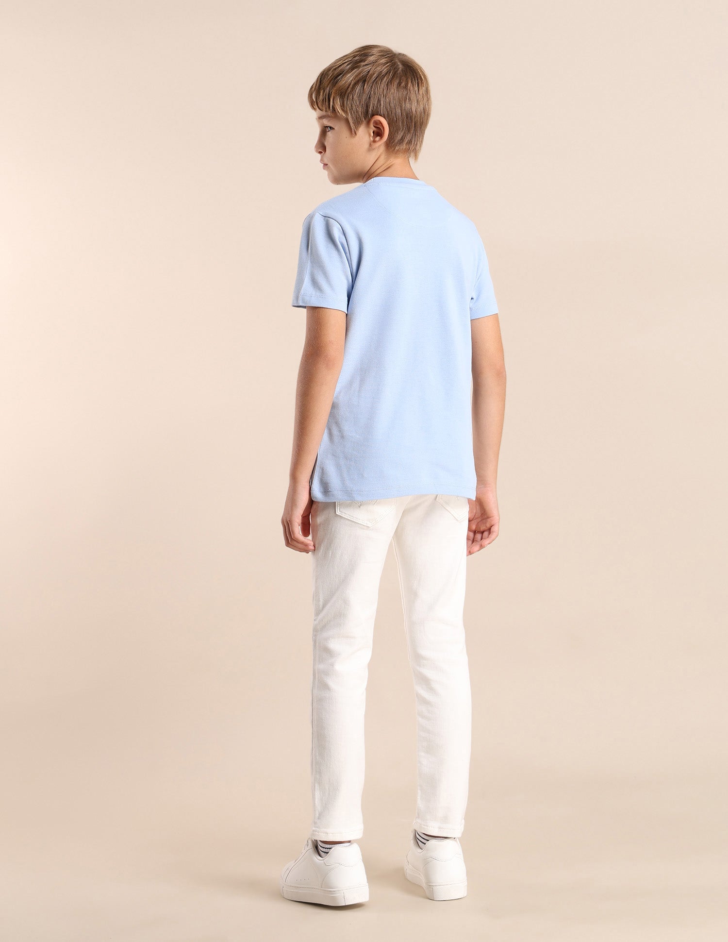 Boys Brand Printed Regular Fit T-Shirt Blue - U.S. POLO ASSN. | Large