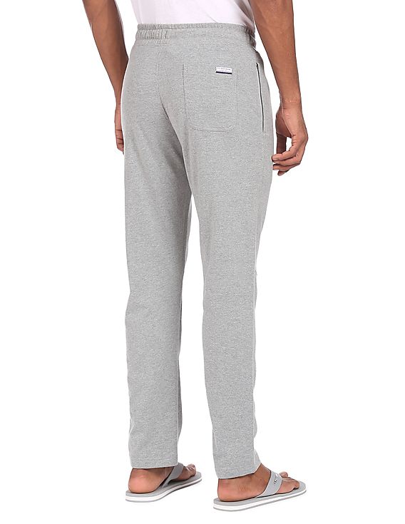 Men Grey I673 Comfort Fit Solid Cotton Polyester Lounge Pants - Pack Of 1 Grey - U.S. POLO ASSN. | Large