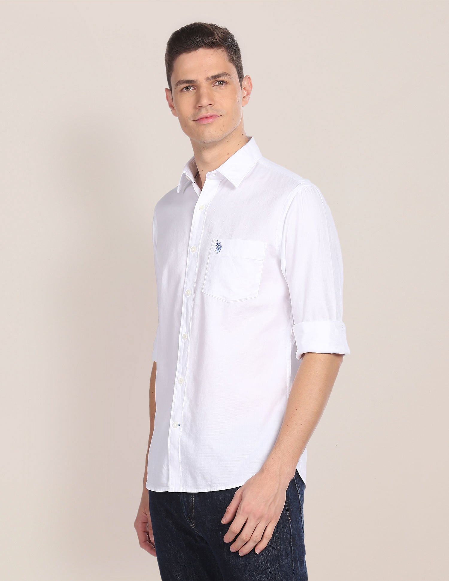 Solid Dobby Tailored Shirt – U.S. Polo Assn. India