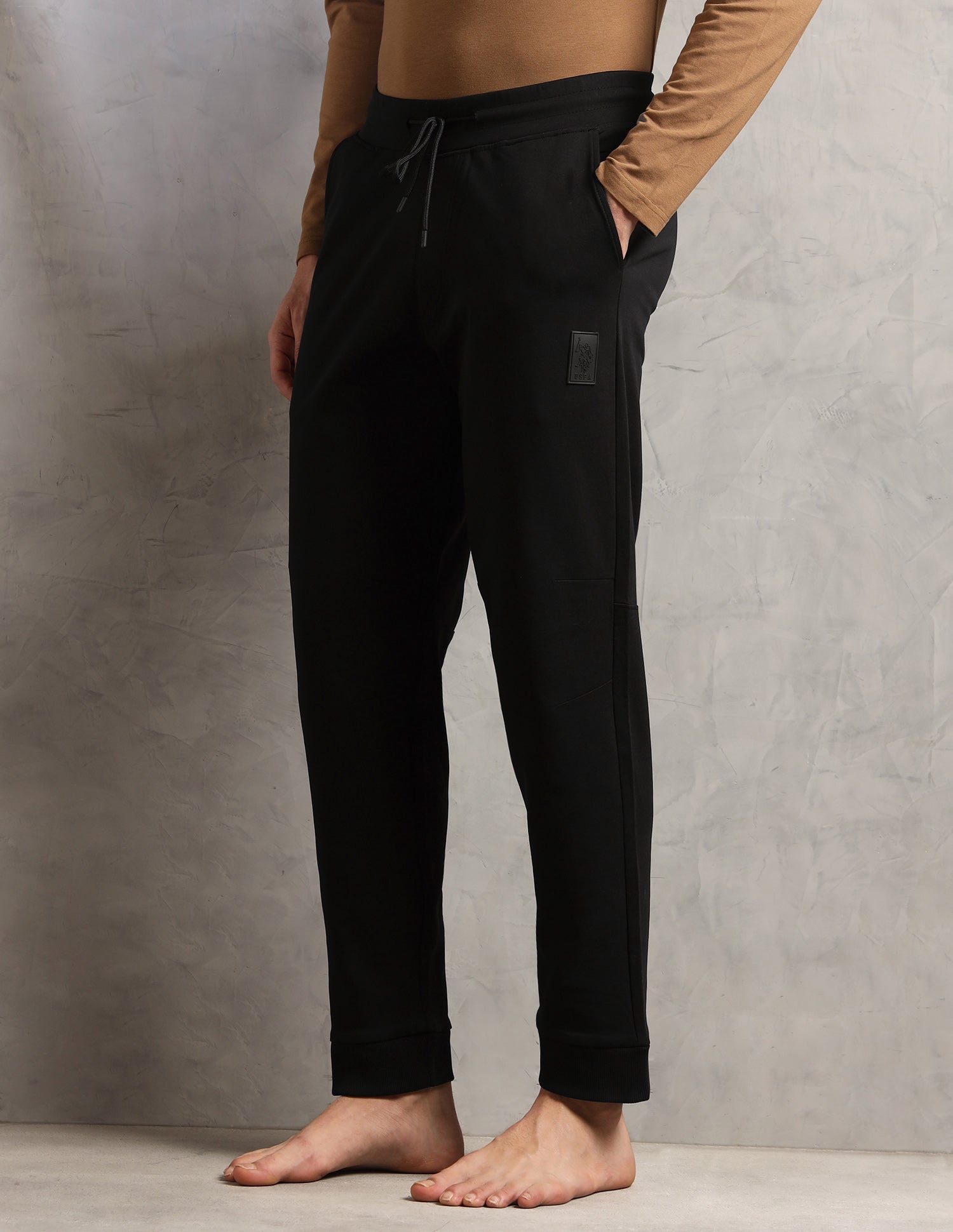 Baggy Fit Stretchable PJ001 Jogger Pants - Pack Of 1 Black - U.S. Polo Assn. India | Large