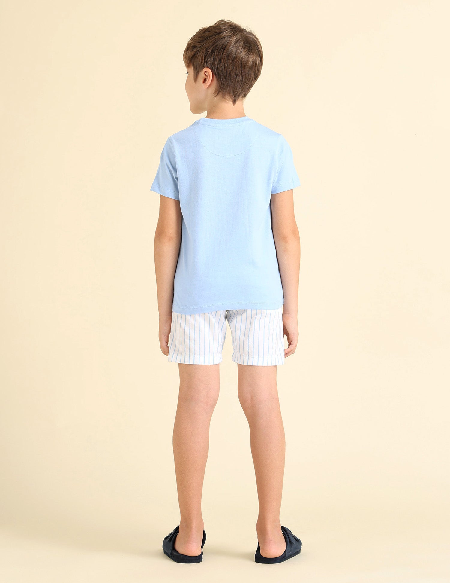 Boys Brand Printed Regular Fit T-Shirt Light Blue - U.S. POLO ASSN. | Large