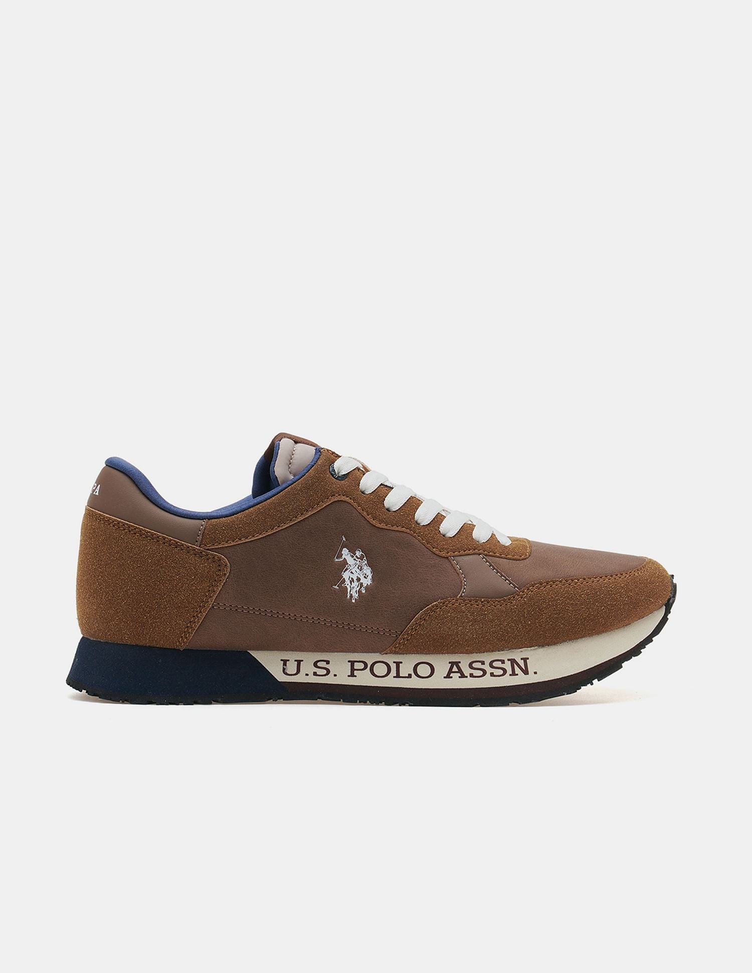 Men Caspian 2.0 Colour Blocked Sneakers Tan - U.S. POLO ASSN. | Large