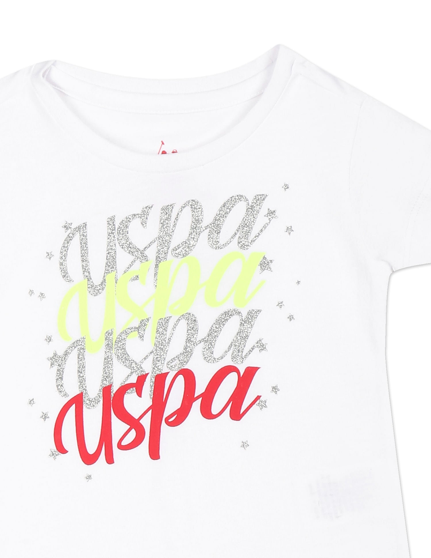 Crew Neck Brand Print T-Shirt White - U.S. POLO ASSN. | Large