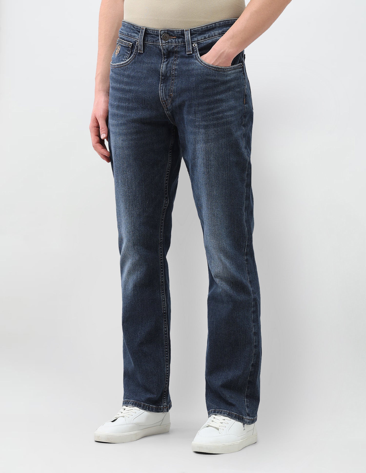 Connor Bootcut Fit Blue Jeans Tinted Wash - U.S. Polo Assn. India | Large
