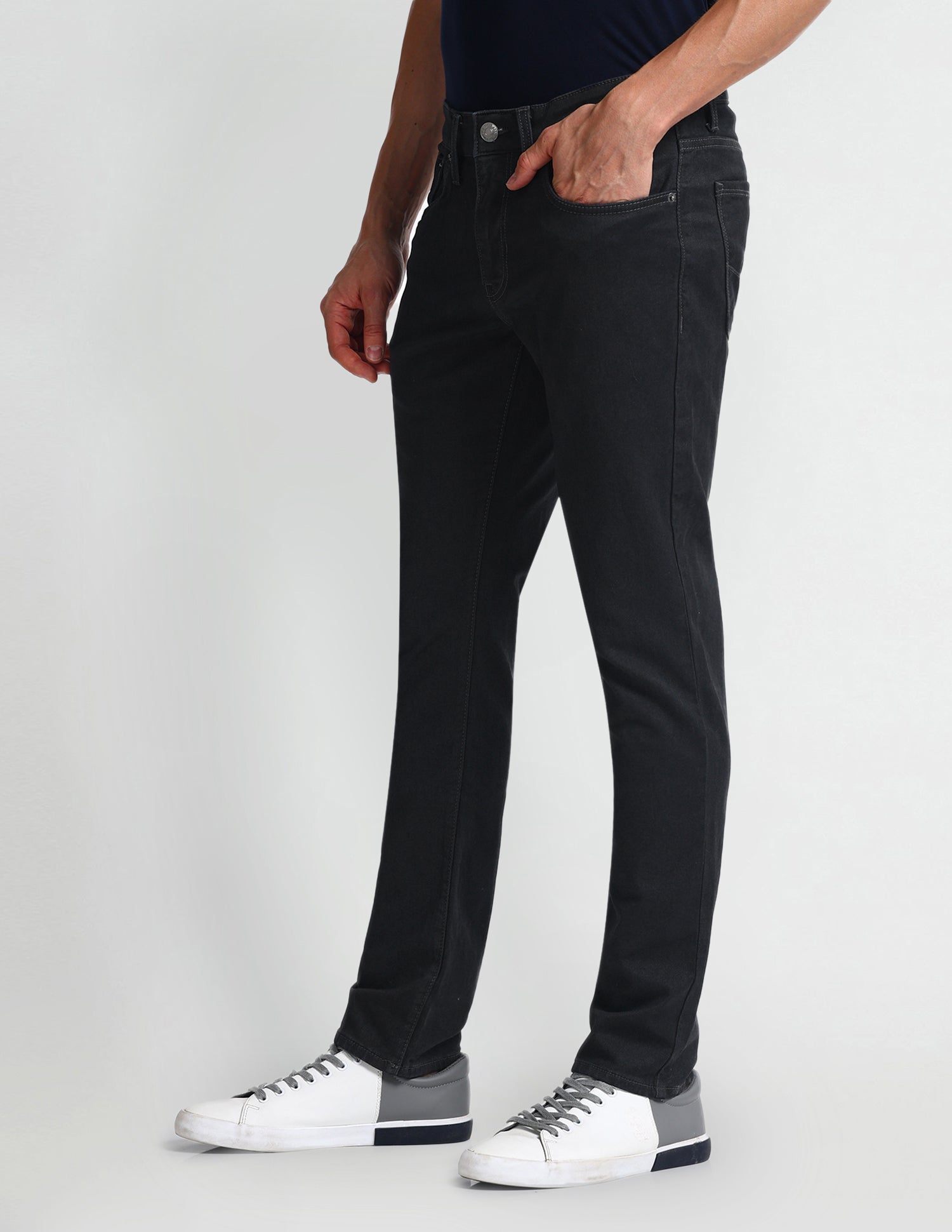 Brandon Slim Tapered Fit Grey Jeans Grey - U.S. Polo Assn. India | Large