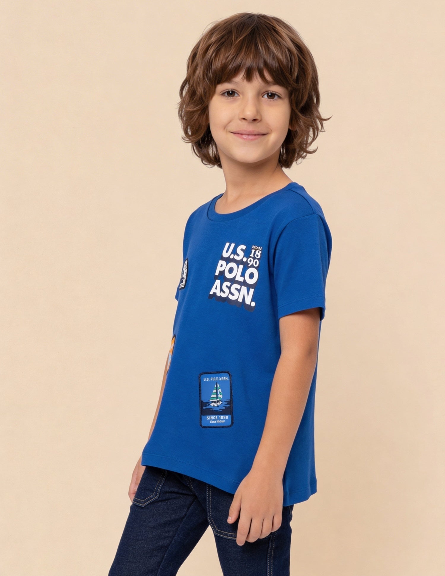 Graphic Printed Regular Fit T-Shirt Blue - U.S. Polo Assn. India | Large