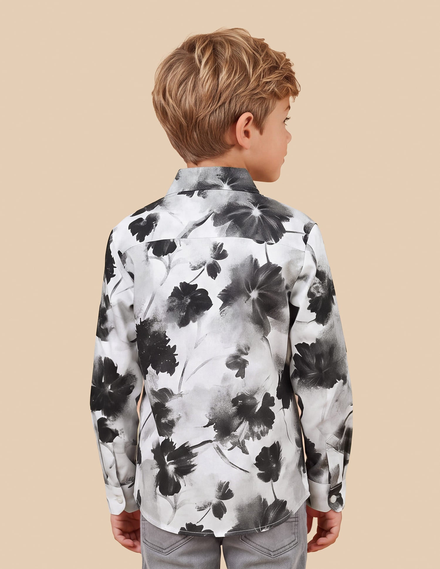 Floral Printed Satin Shirt White - U.S. Polo Assn. India | Large
