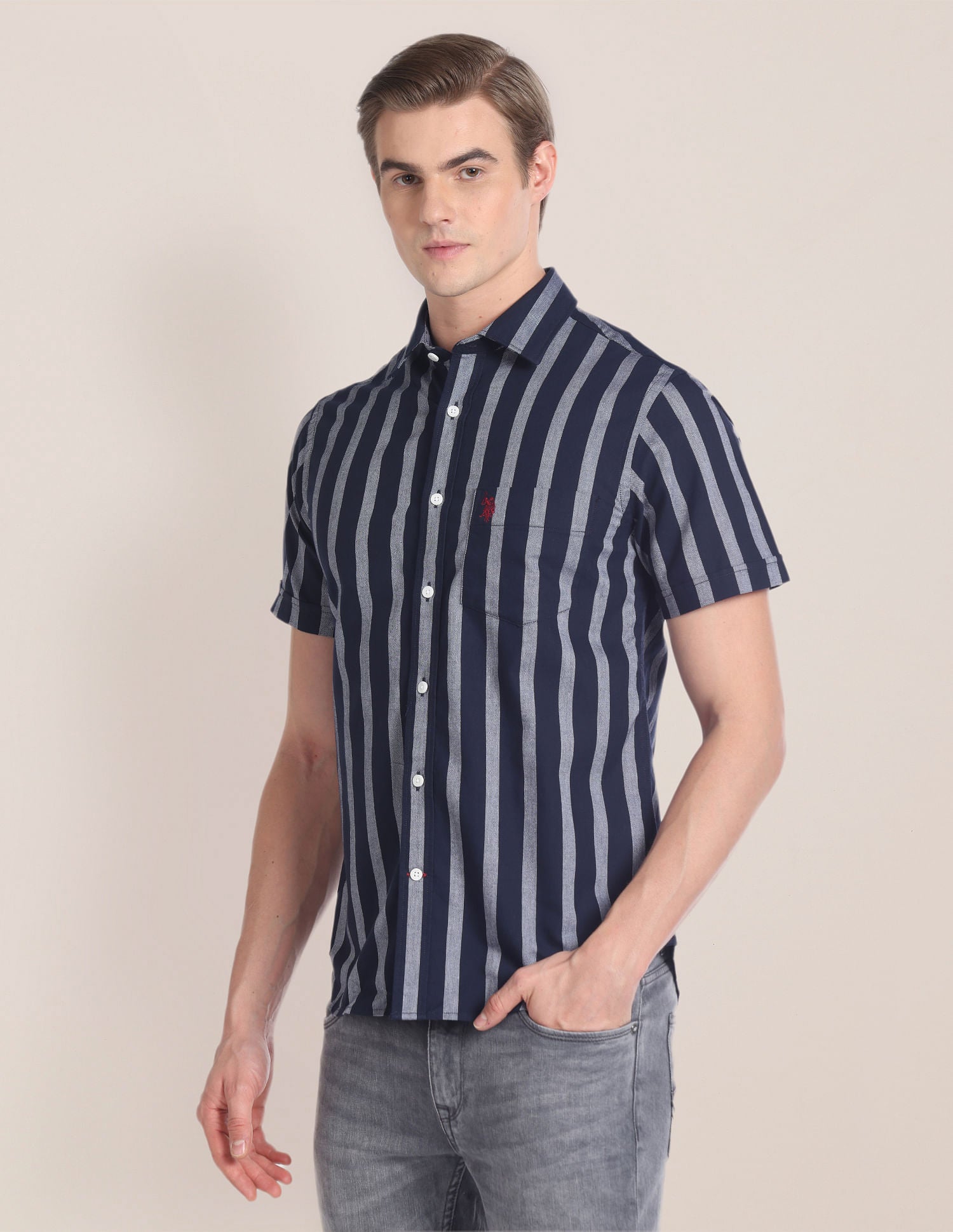 Vertical Stripe Cotton Shirt – U.S. Polo Assn. India