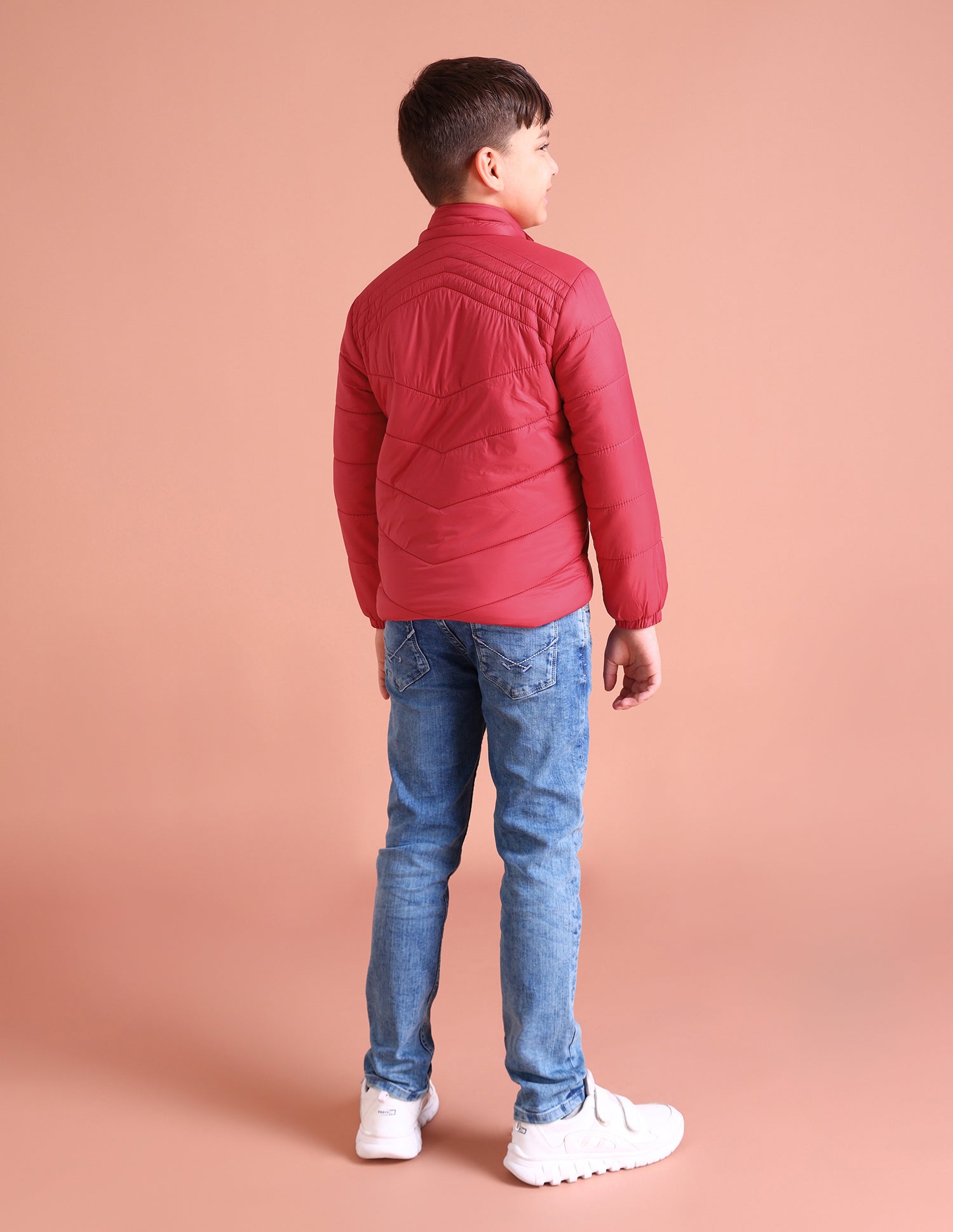 Detachable Hood Solid Padded Jacket Red - U.S. POLO ASSN. | Large