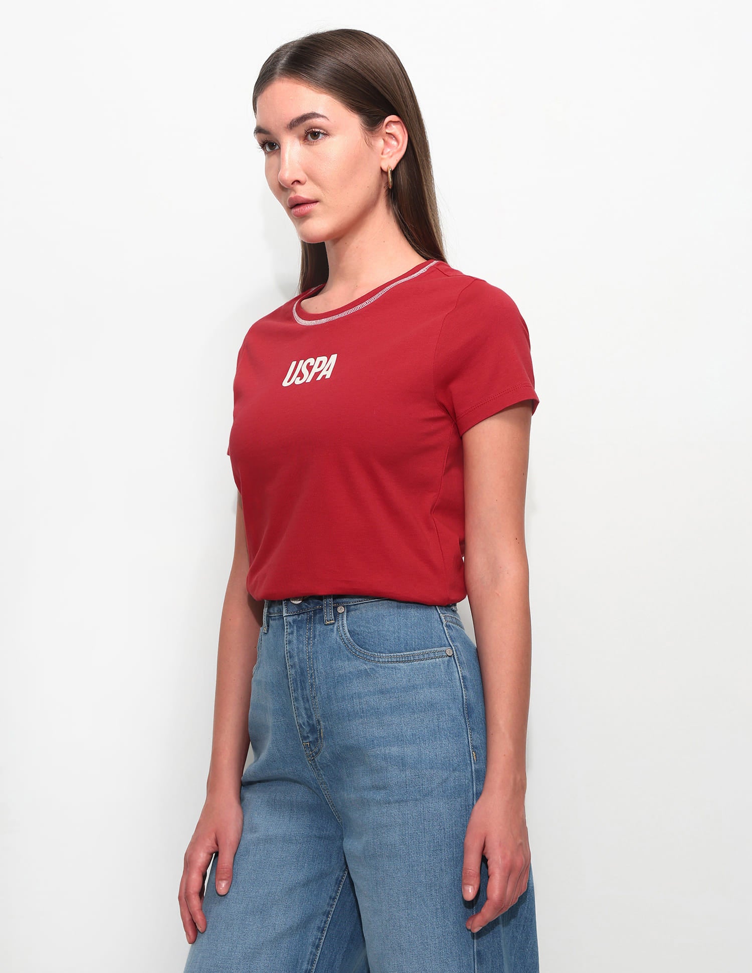 Regular Fit Brand Printed T-Shirt Red - U.S. Polo Assn. India | Large