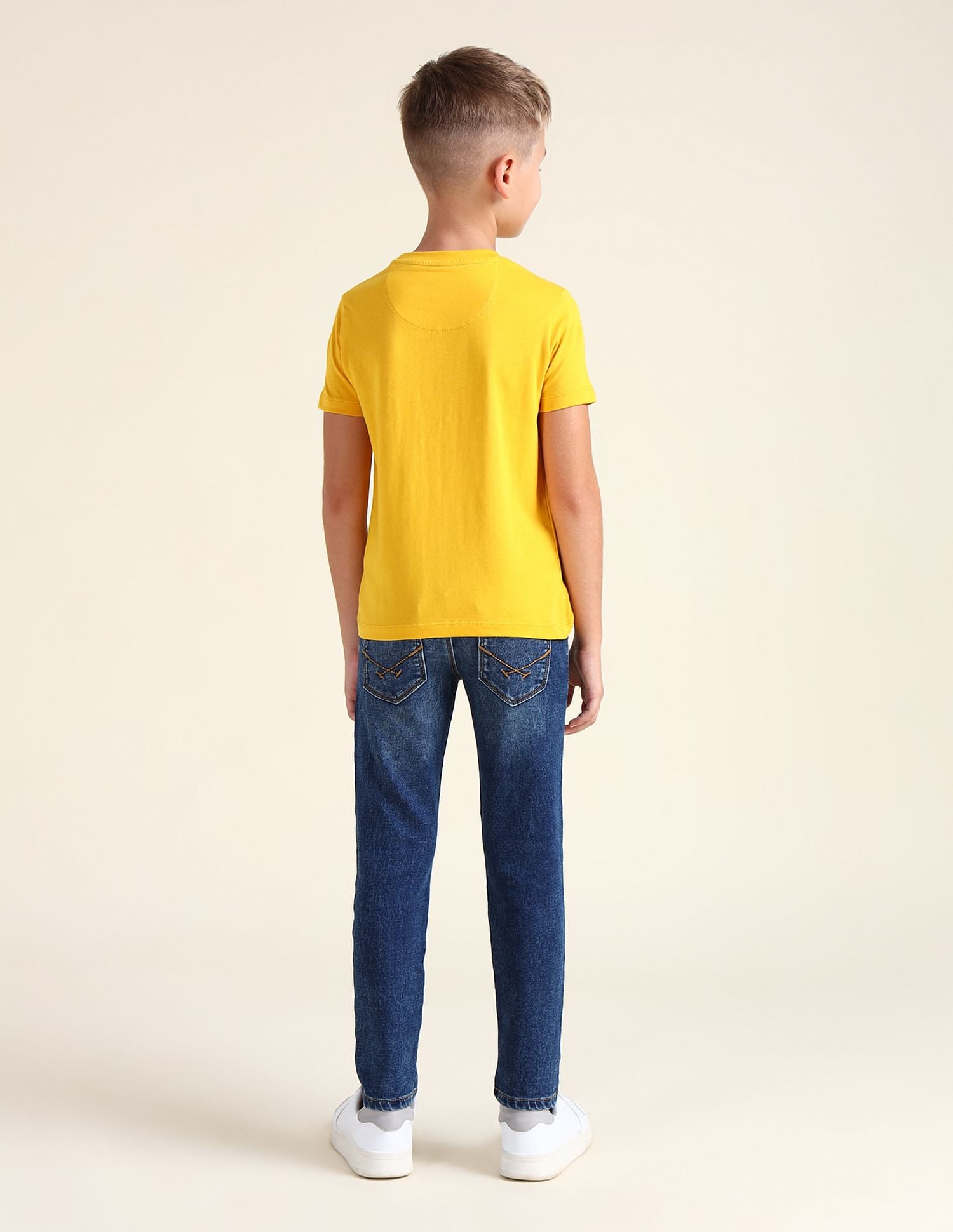 Boys Brand Regular Fit T-Shirt Mustard - U.S. POLO ASSN. | Large