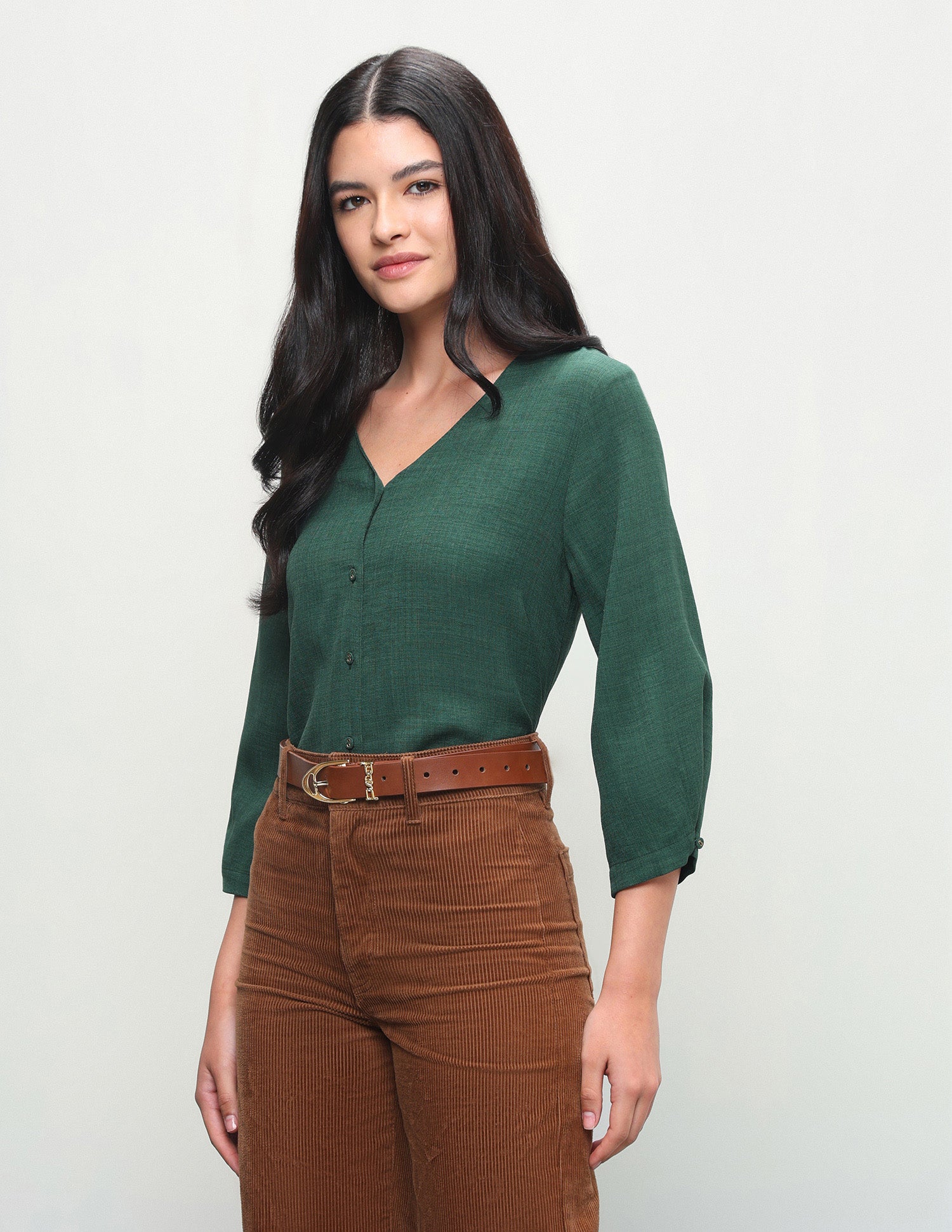 Solid Regular Fit Top Dark Green - U.S. Polo Assn. India | Large