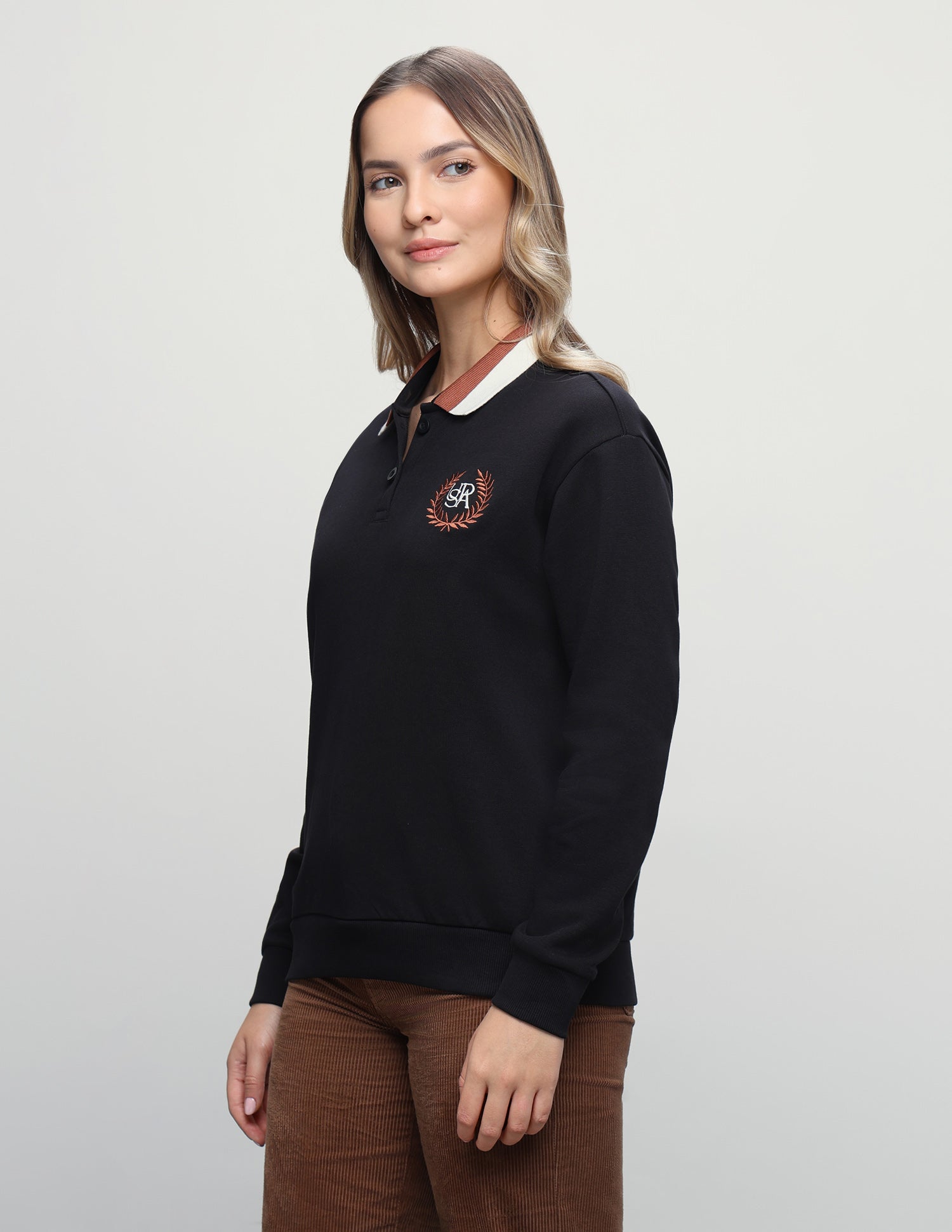 Solid Regular Fit Sweatshirt Black - U.S. Polo Assn. India | Large