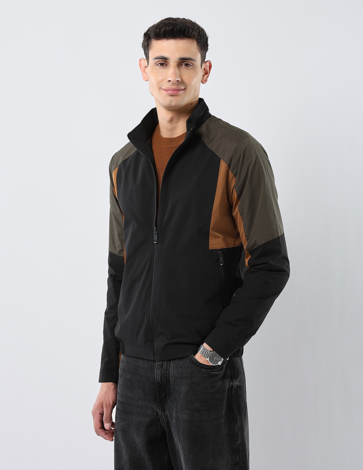 Colour Blocked Reversible Jacket Black - U.S. POLO ASSN. | Large