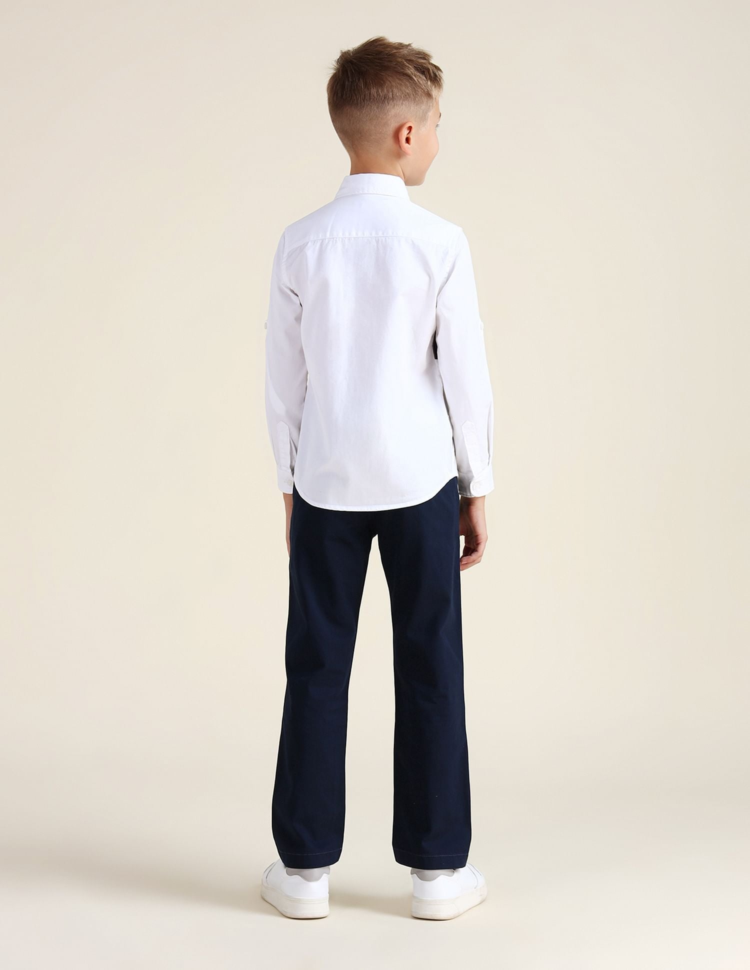 Boys Colourblocked Regular Fit Shirt White - U.S. POLO ASSN. | Large