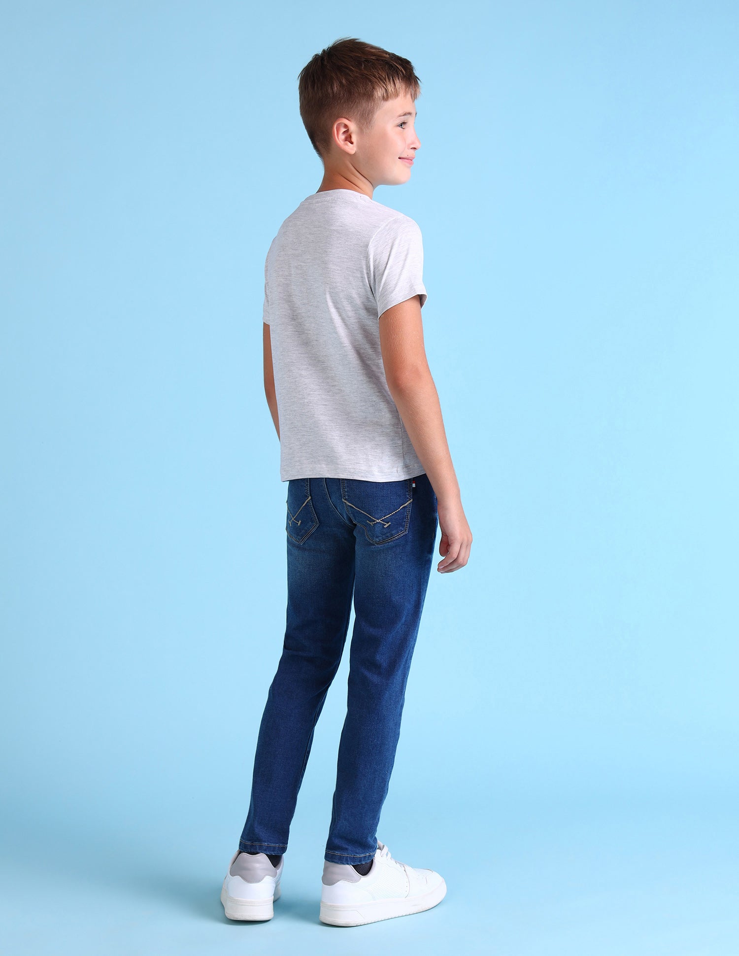 Boys Cotton T-Shirt Grey - U.S. POLO ASSN. | Large