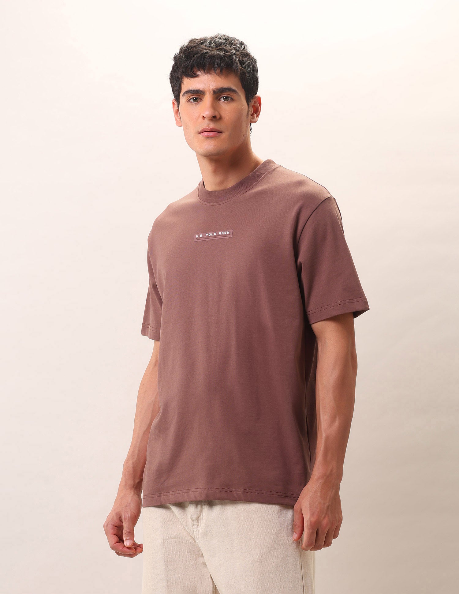 Solid Pure Cotton T-Shirt Rust - U.S. Polo Assn. India | Large