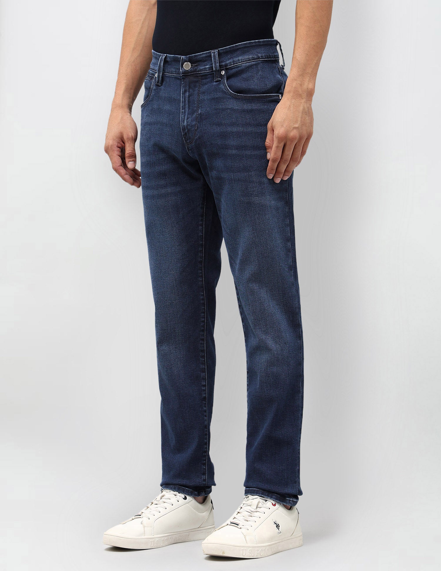 Brandon Slim Tapered Fit Blue Jeans Blue - U.S. POLO ASSN. | Large