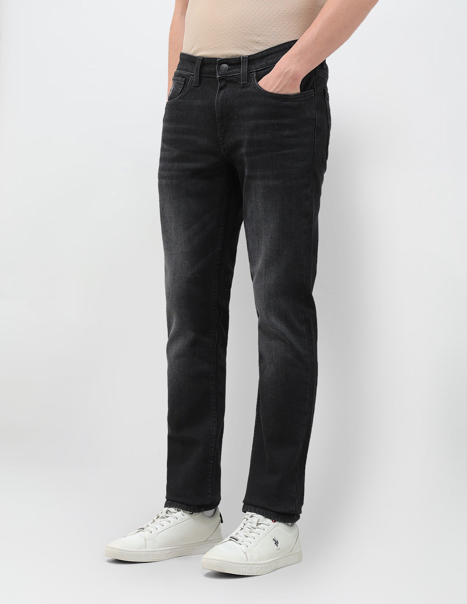 Slim Tapered Black Jeans Black - U.S. POLO ASSN. | Large