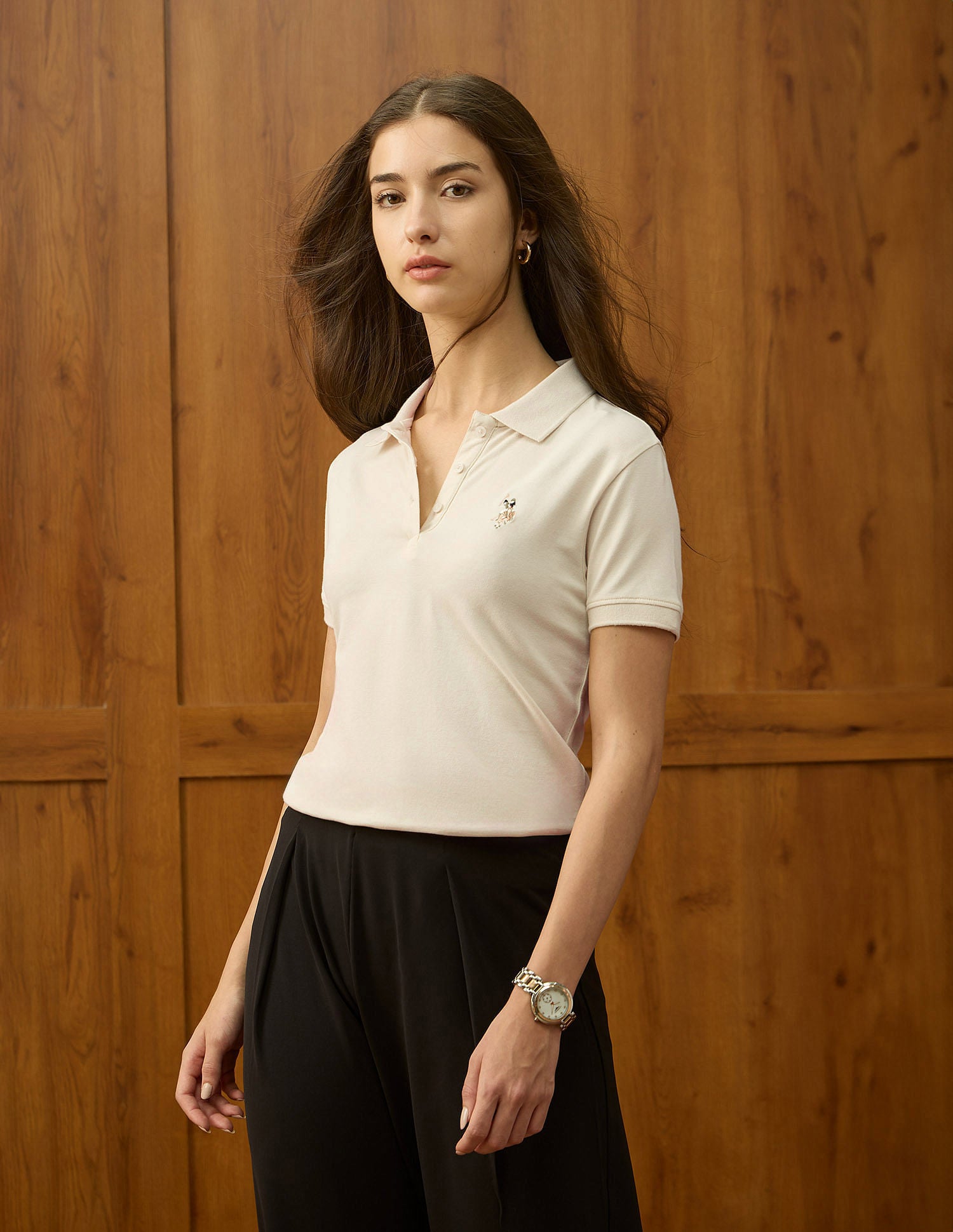 Regular Fit Solid Polo Shirt Ecru - U.S. POLO ASSN. | Large