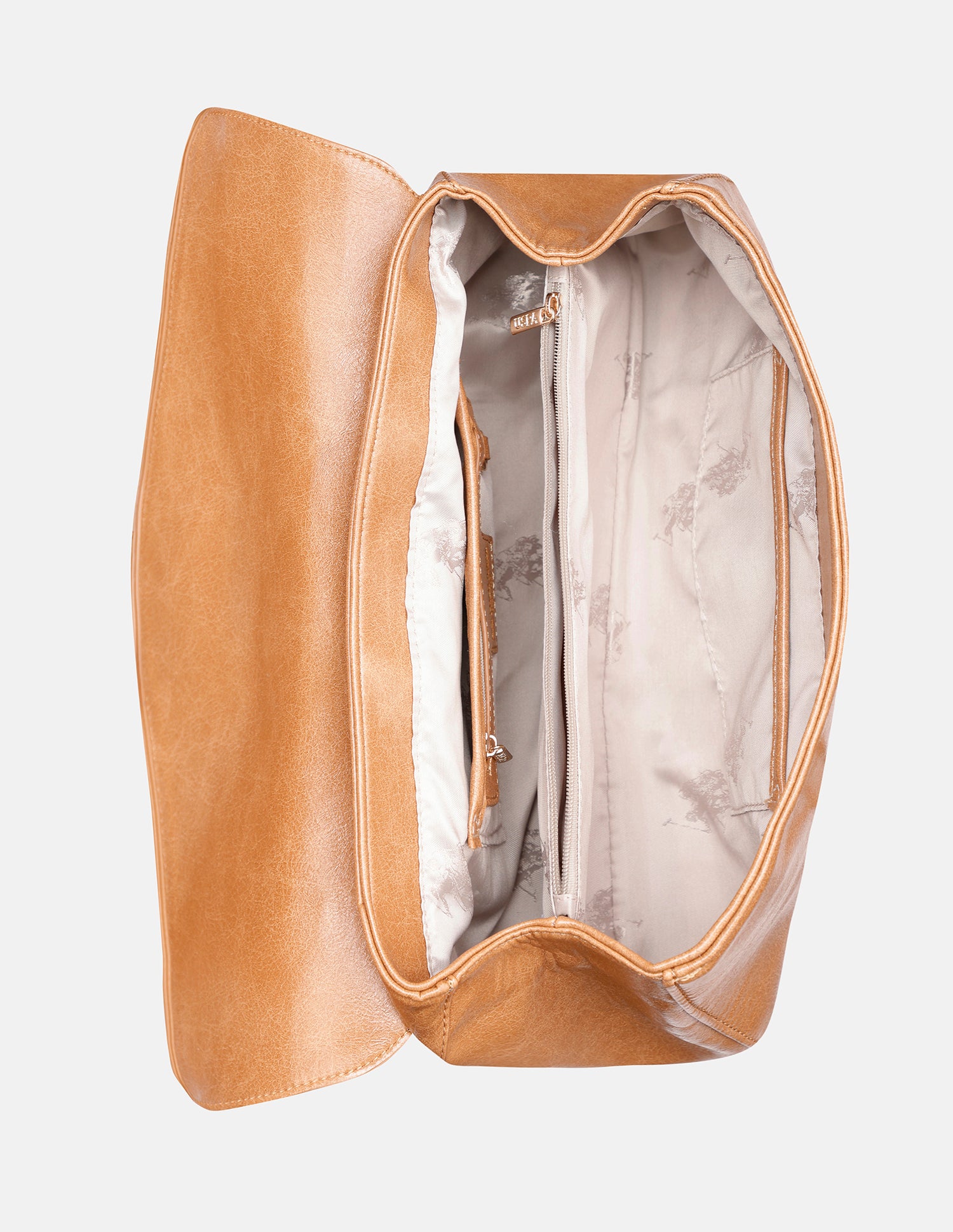 Women Ash Textured Shoulder Bag Tan - U.S. POLO ASSN. | Large